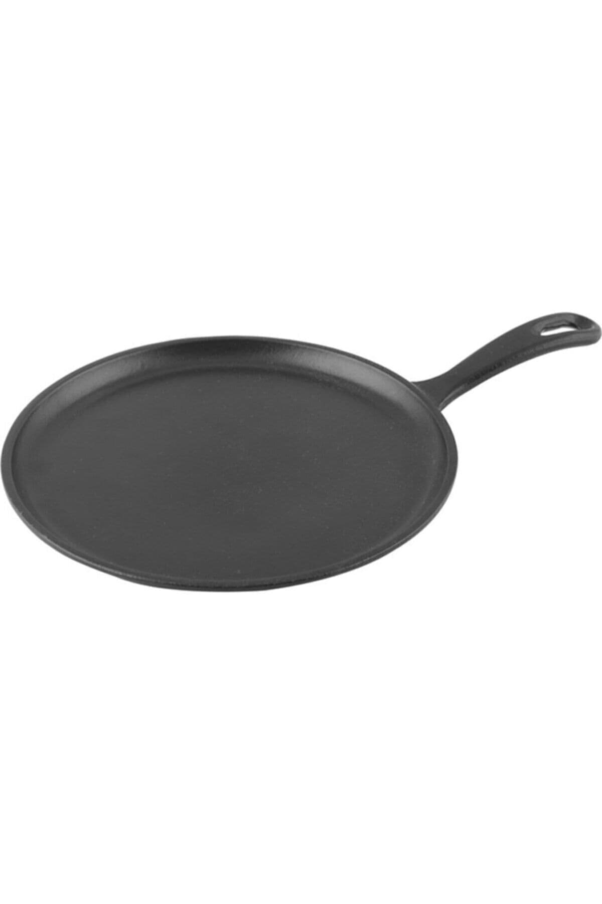 Lava Döküm Yuvarlak Pizza Krep Pankek Tavası Döküm Demir Yekpare Saplı Çap(Ø)26cm.
