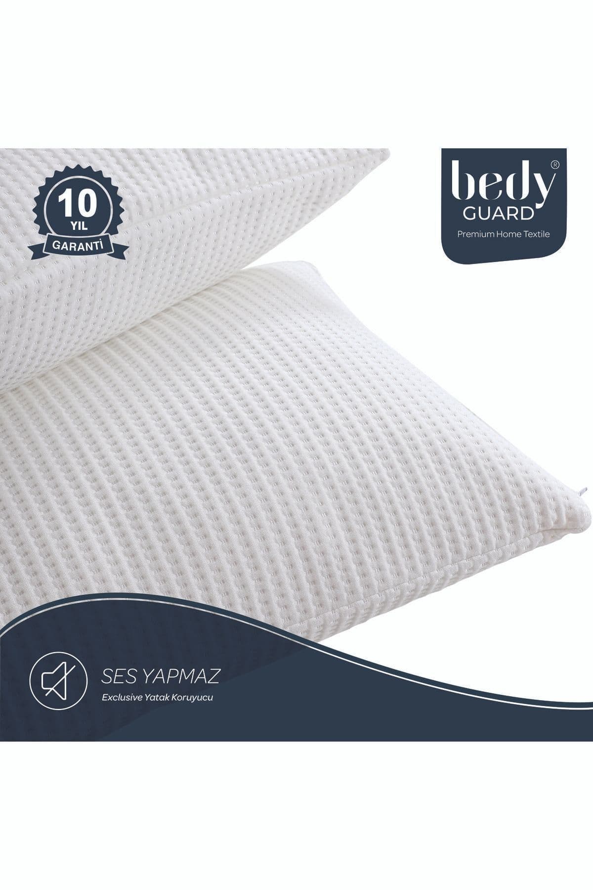 BEDY GUARD Ultra Soft 4'lü Sessiz Sıvı Geçirmez, Ter Ve Kaz Tüyü Geçirmez Yastık Koruyucu Alez