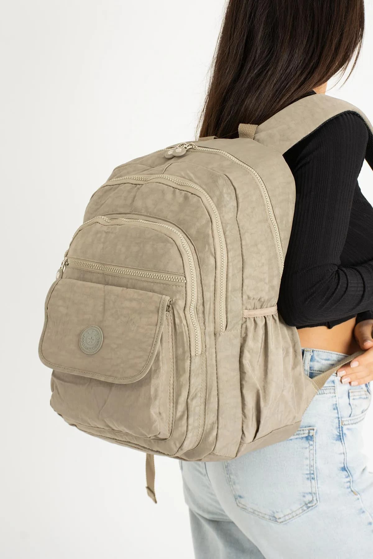 571 Collections Çanta Vizon Ultra Hafif Çok Cepli Su Geçirmez Sırt Çantası ( Laptop, Notebook, Okul, Spor, Seyahat )