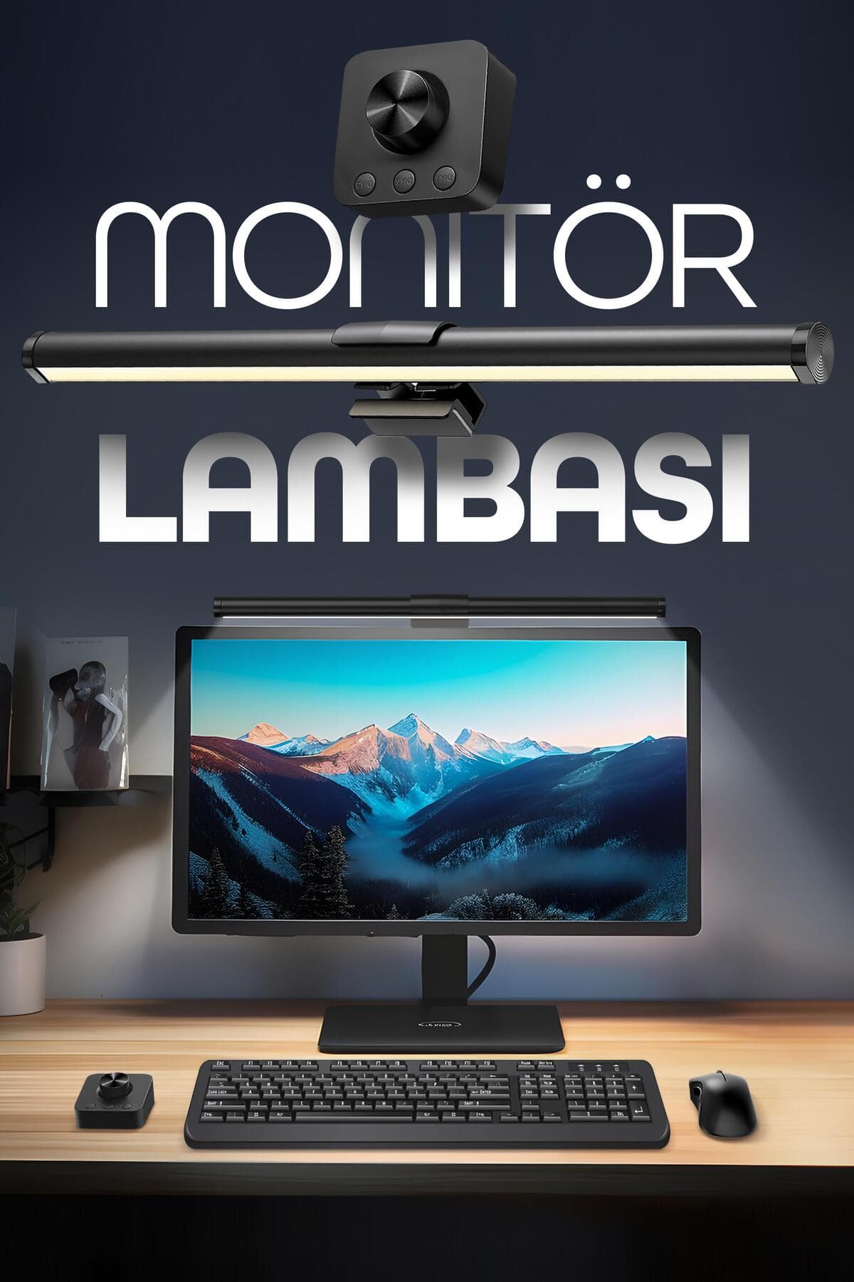 Venenon Monitör Lambası Kumandalı Light Pro Series USB Kademeli Parlaklık Renk Ayarlı Masa PC Ekran Işığı