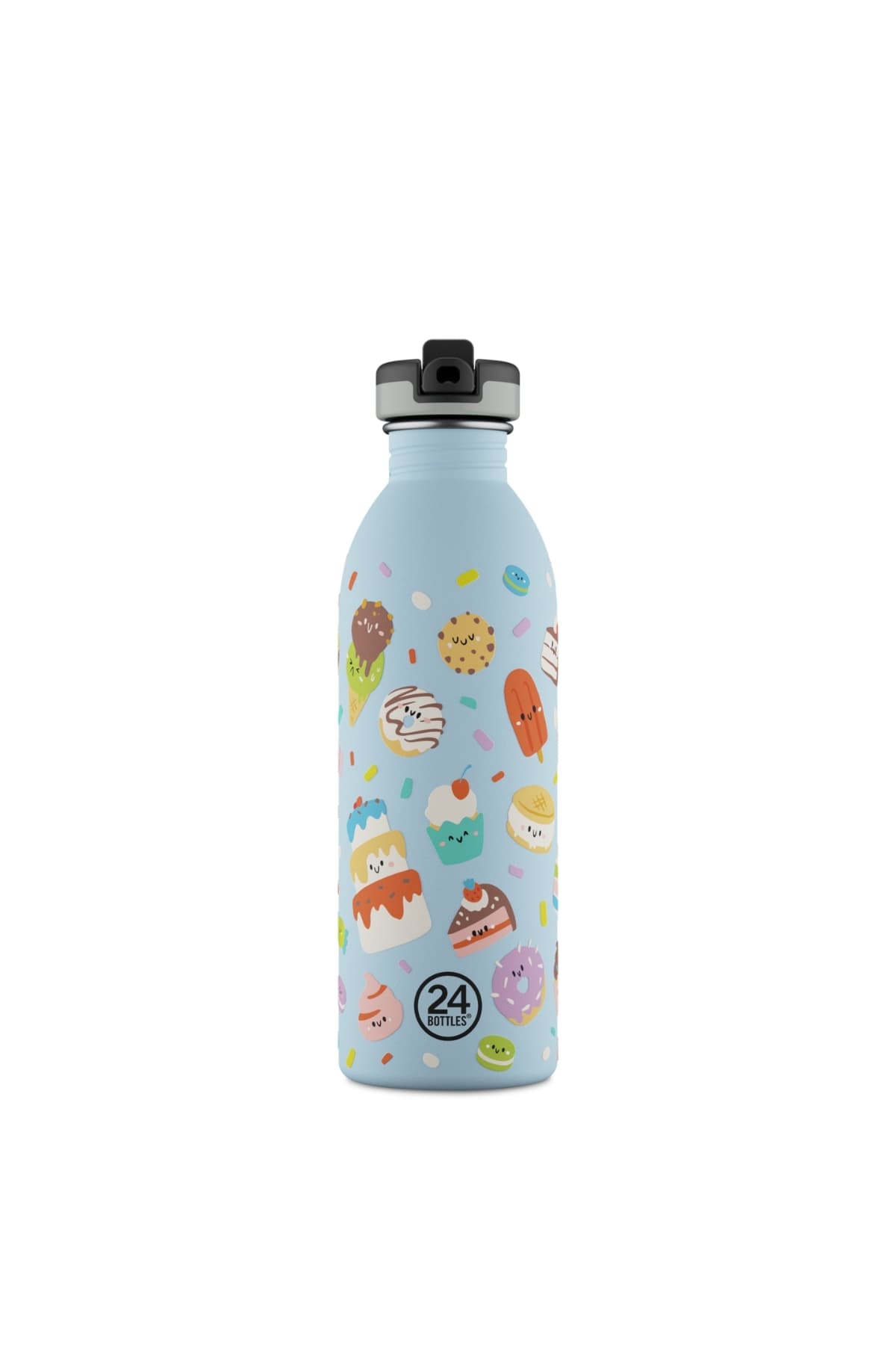 24 Bottles Kids Bottle Sweet Friends Pipetli Paslanmaz Çelik Çocuk Su Matarası 500 ml
