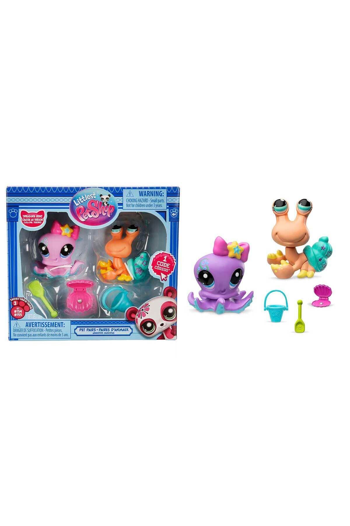 Littlest Pet Shop Minişler 2’li Figür Seti S3 - 154&155 Ahtapot Ve Hermit Yengeci