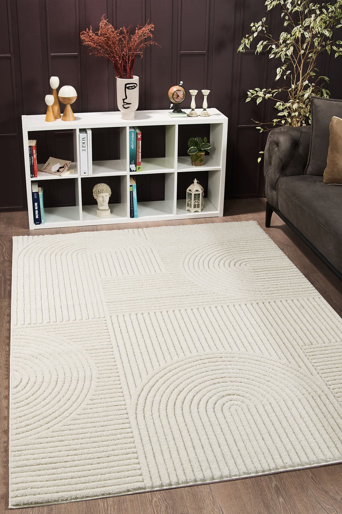 ESSENSE RUSTİC HALI Bukleli Sık Dokuma Yumuşak Peluş Krem Çocuk Odası Oturma Odası Salon Mutfak Halısı