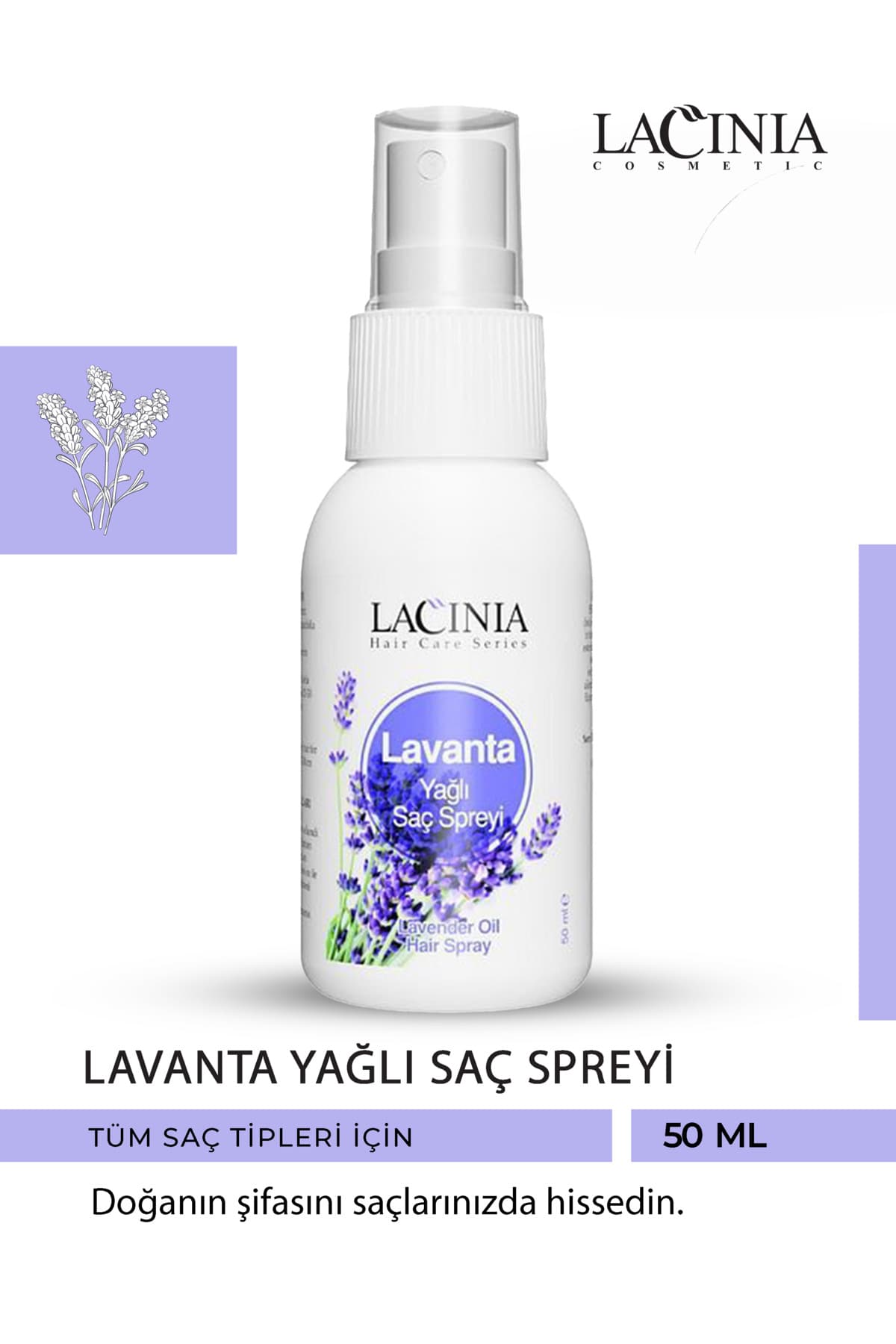 Lacinia Lavanta Yağlı Saç Spreyi 50 ml