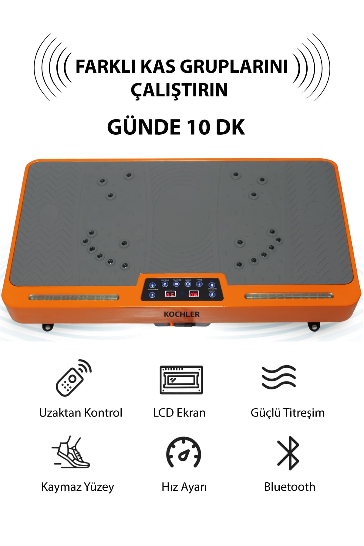 kochler Bluetoothlu Shaper Titreşimli Kondisyon Aleti Ve Egzersiz Aleti - Kumandalı - Çoklu Program Modu