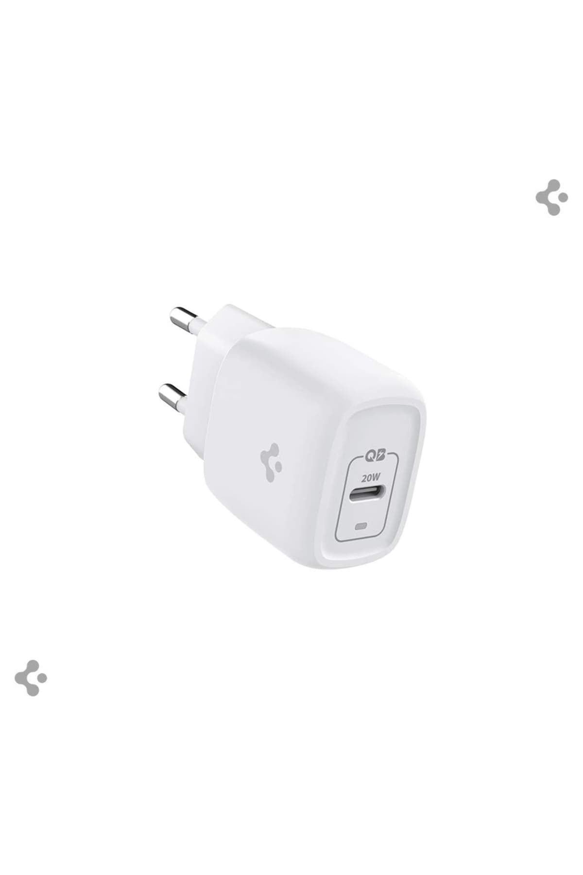 Spigen 20W USB-C Mini Hızlı Şarj Aleti/Şarj Isısını Düşürür GaN Pro White Type-C - ACH02071