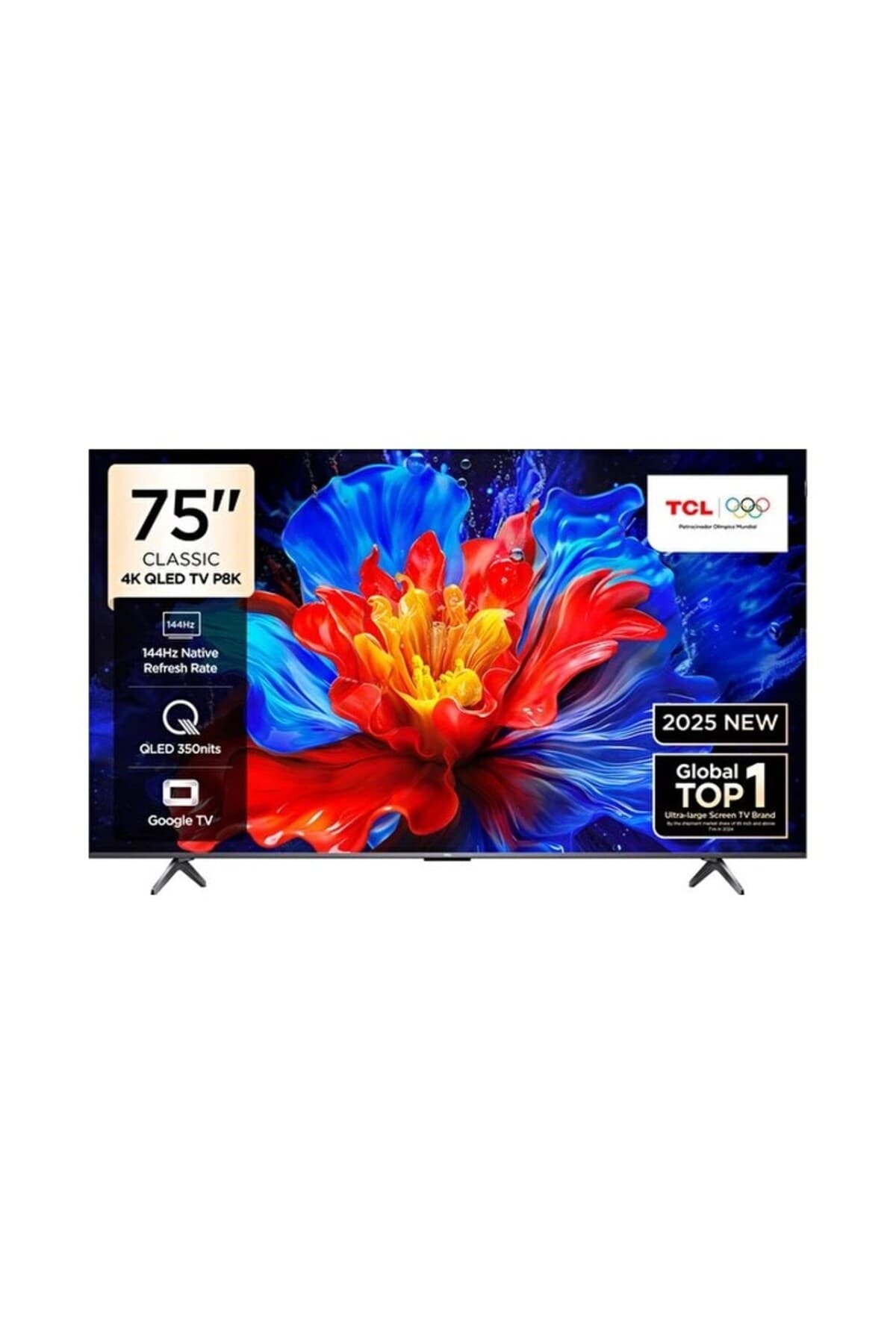 TCL 75P8K 4K UHD QLED 75" 144HZ GOOGLE TV