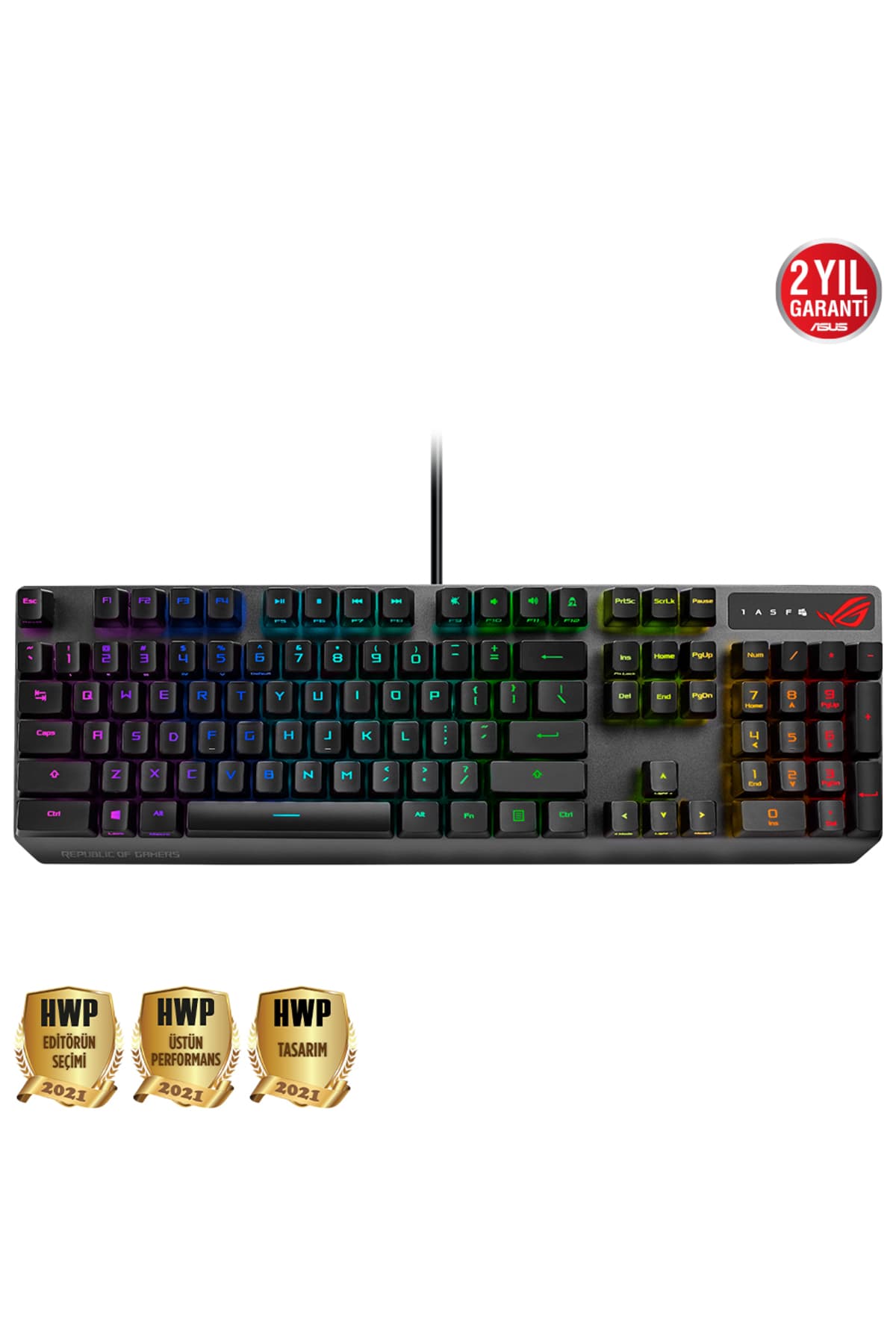 ASUS ROG Strix Scope RX ROG RX Red Optik Mekanik Switch RGB Kablolu Gaming (Oyuncu) Klavye