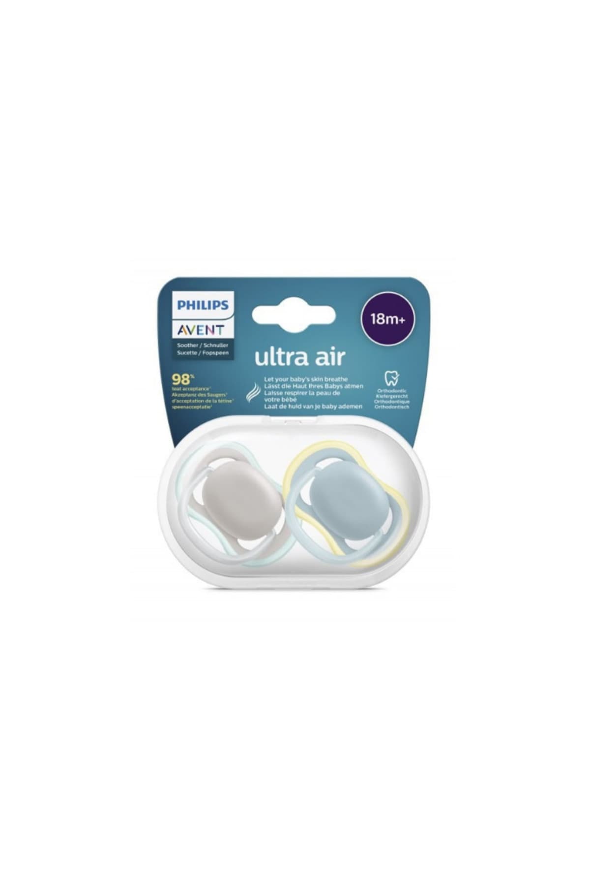 Philips Avent Ultra Air Emzik 18+ Ay, 2'li Paket, Unisex, SCF349/01