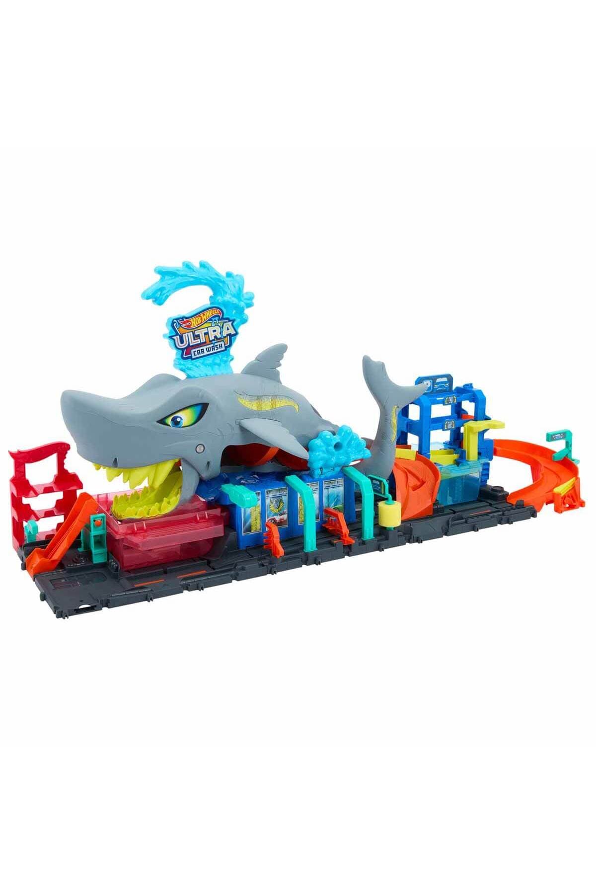 HOT WHEELS Şehri Muhteşem Köpek Balığı Araba Yıkama Oyun Seti HTN82