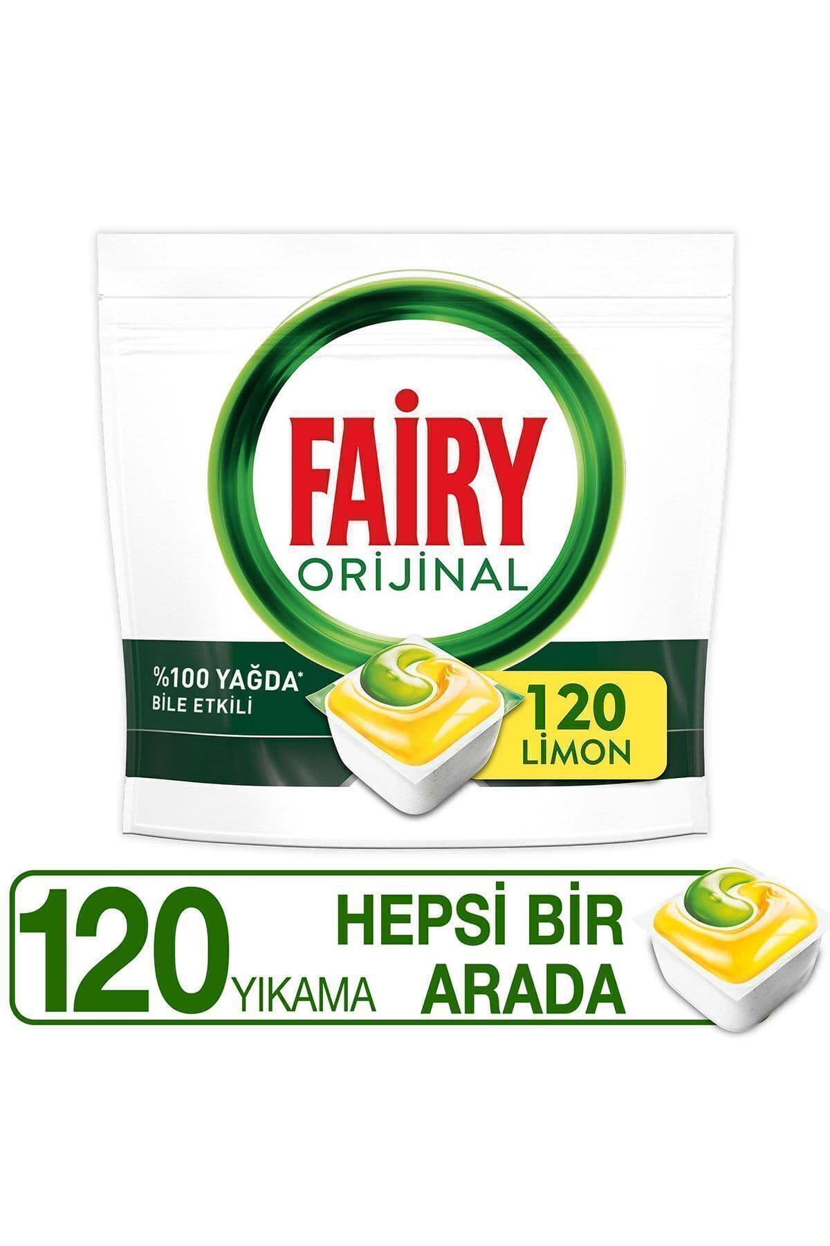 Fairy Hepsi Bir Arada 60 Yıkama Bulaşık Makinesi Deterjanı Tableti x2 Adet