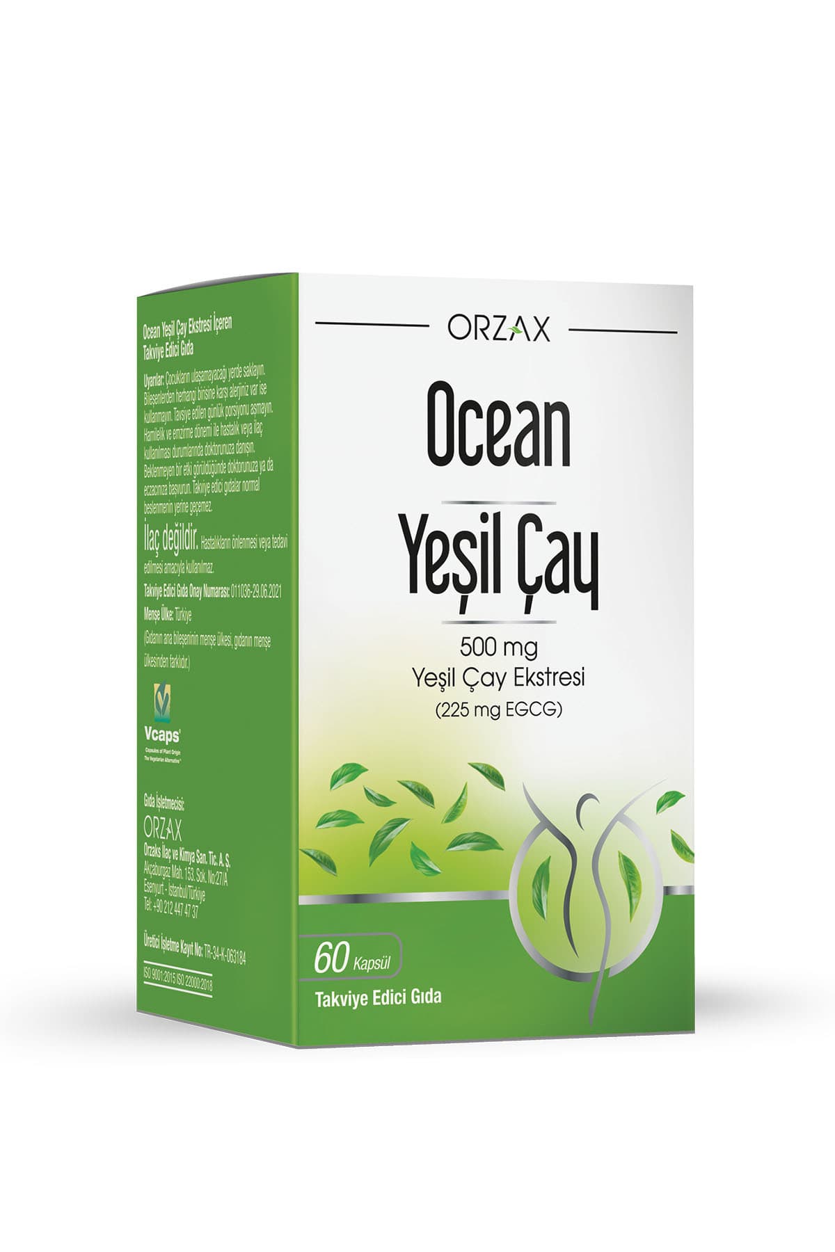 Ocean Green Tea 500mg 60 Kapsül - Yeşil Çay 8697595872949