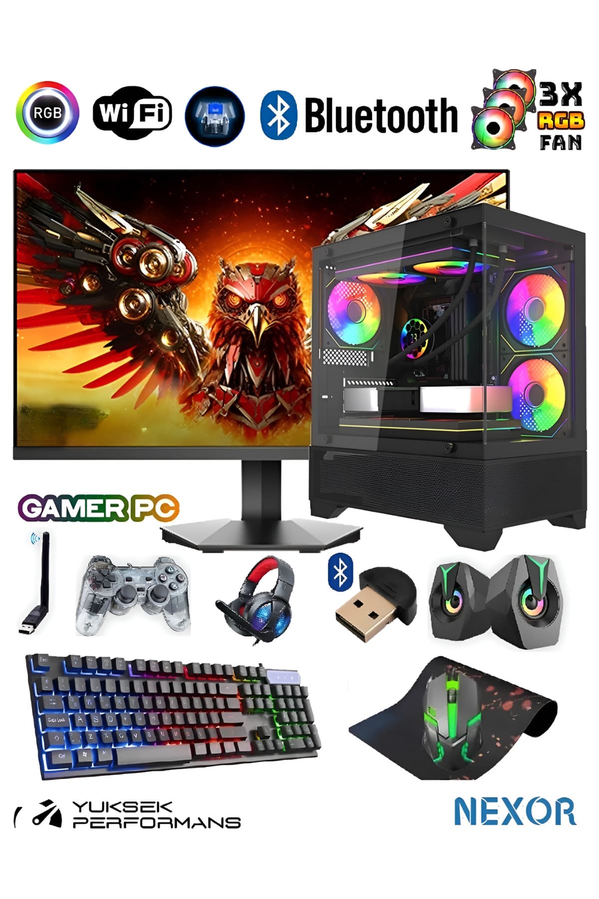 Gaming Game CacheX Gmx3 Intel Core i7 11700F 32GB 1TB SSD 12GB RTX3060 24'' Masaüstü Bilgisayar
