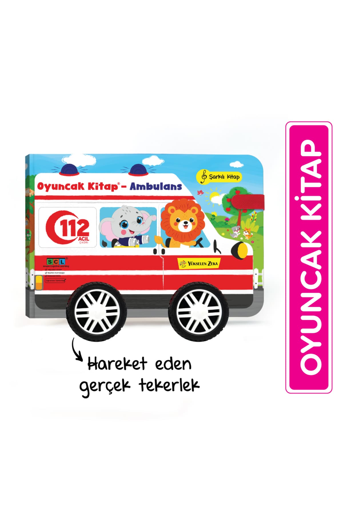 yükselen zeka Oyuncak Kitap - Ambulans (Gerçek Tekerlekli)