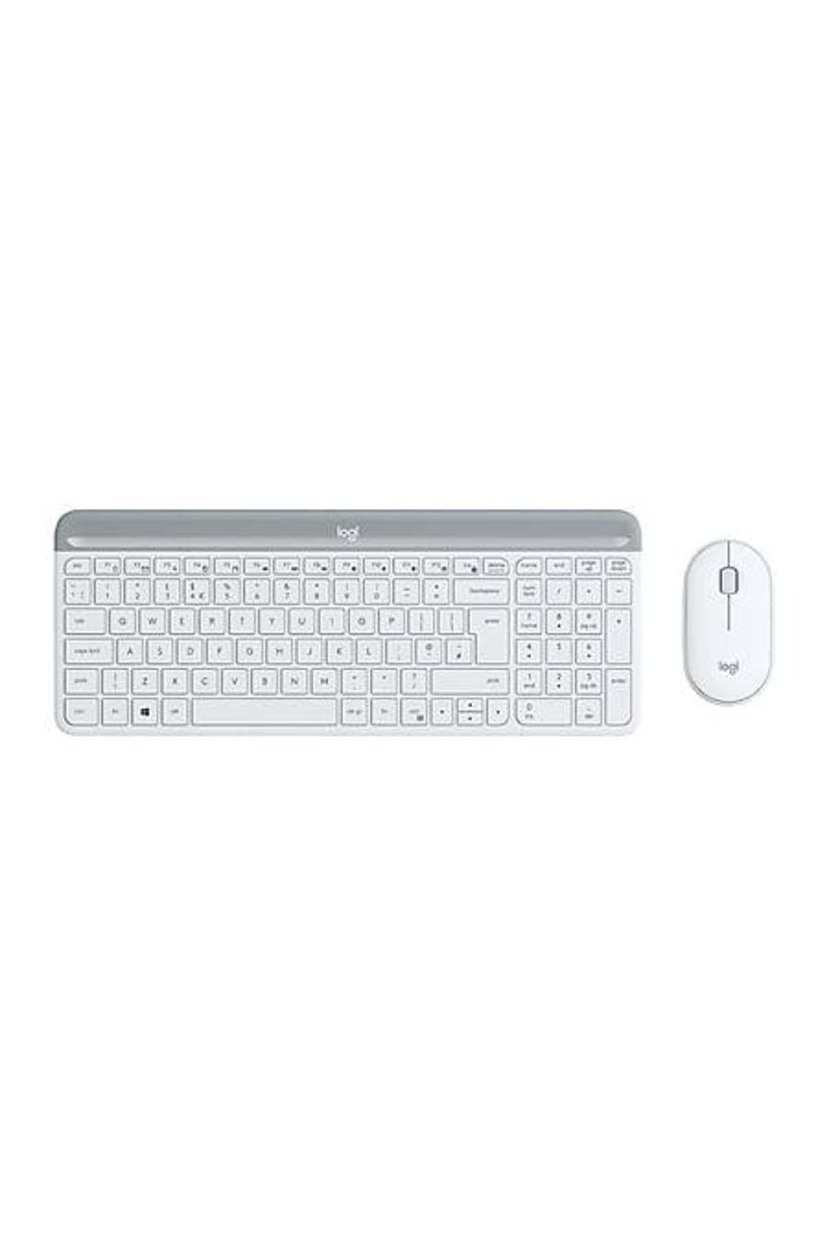 logitech MK470 Kablosuz İnce Türkçe Klavye Mouse Seti, Beyaz 920-009436