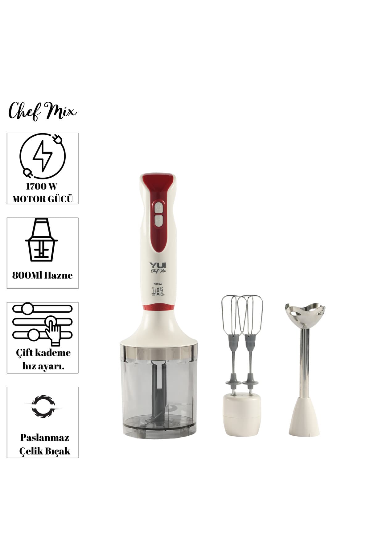 Yui Chefmix 1700 Watt Midi Blender Seti M52