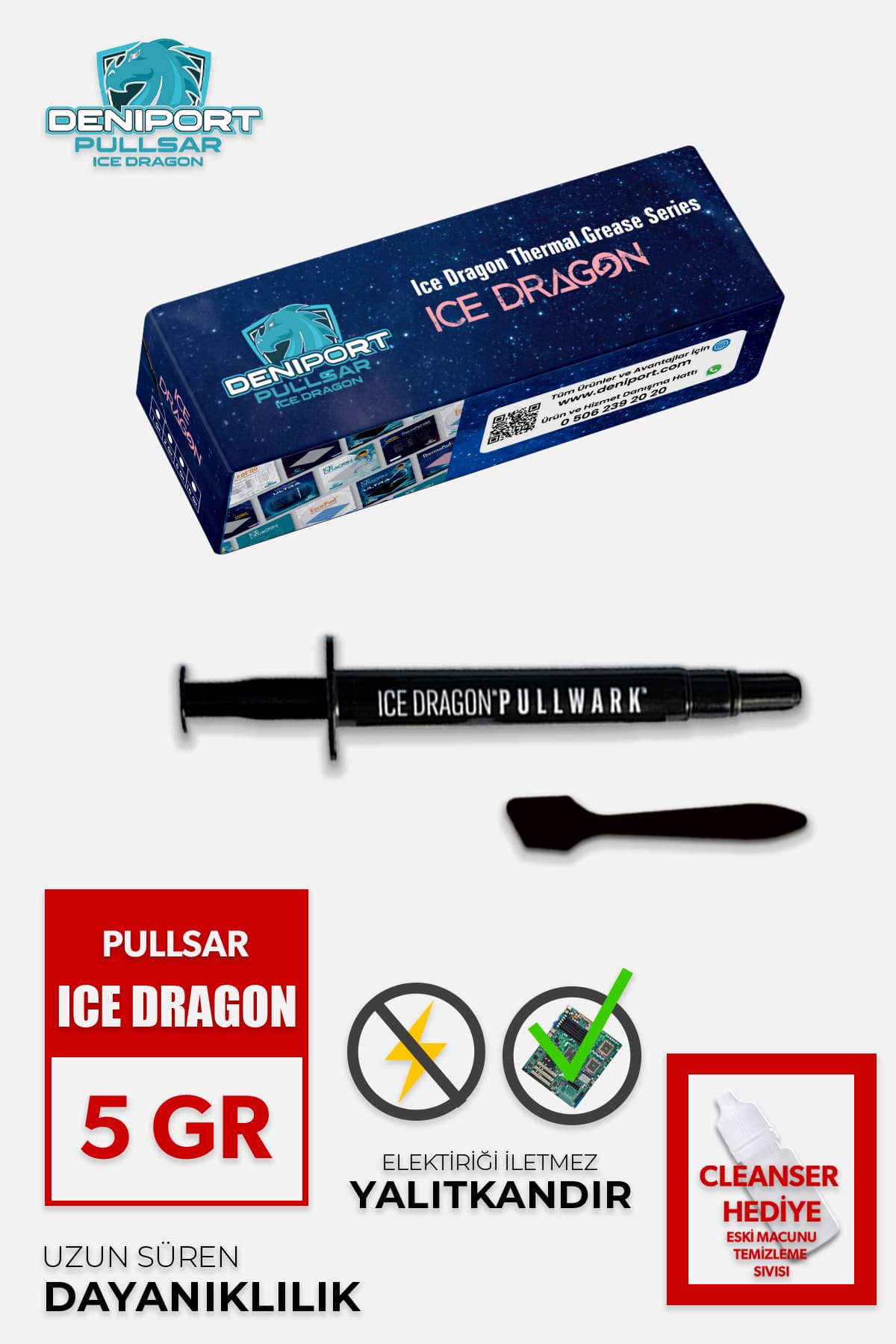 pullsar cooling solutions Ice Dragon 15.7 W/mk 5 gr Yüksek Performans Ve Iletken Termal Macun!
