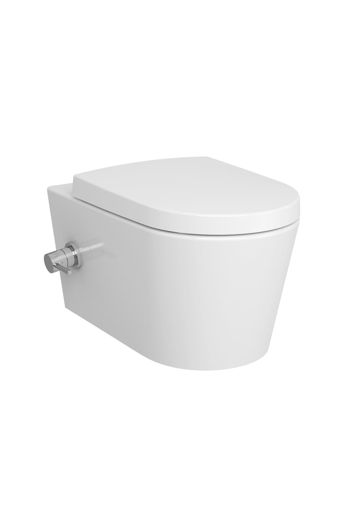 VitrA Nest Trendy 5176B003-7211 Rim-ex Asma Klozet, Termostatik Ara Musluklu, 57 cm, Beyaz