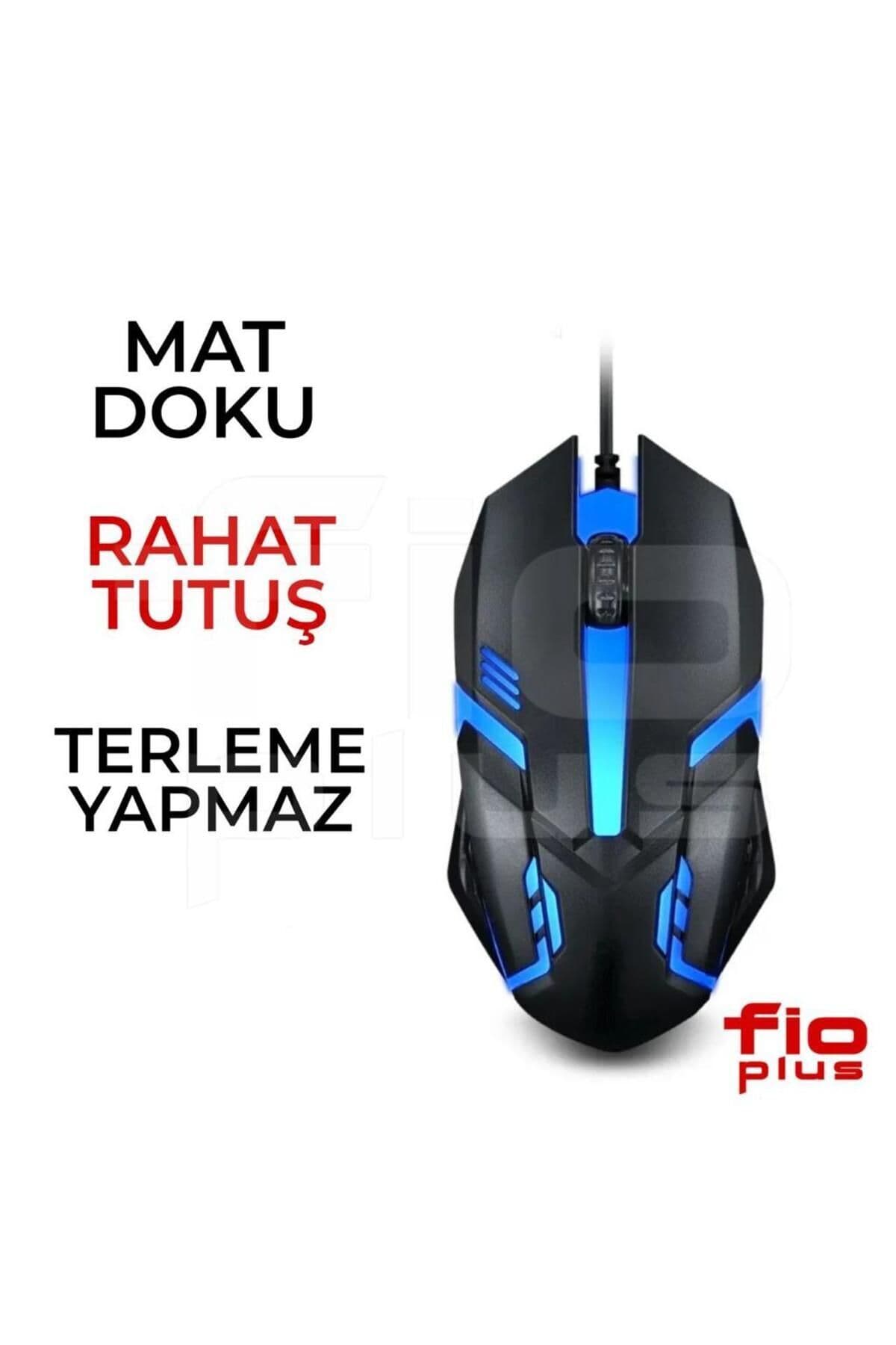 Adeyo Store Oyun Mouse Kablolu Usb Optik Oyuncu Mause Ergonomik Led Işıklı Gaming