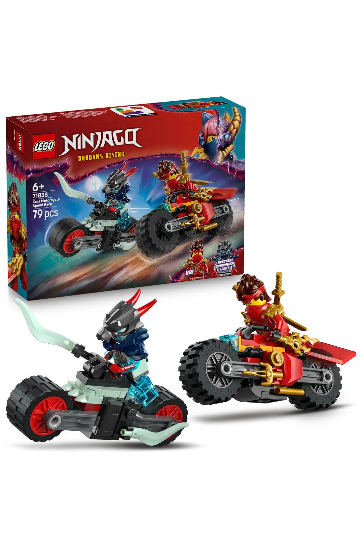 LEGO ® NINJAGO® Kai'nin Motosiklet Hız Yarışı 71838 - 6+ Oyuncak Yapım Seti (79 Parça)