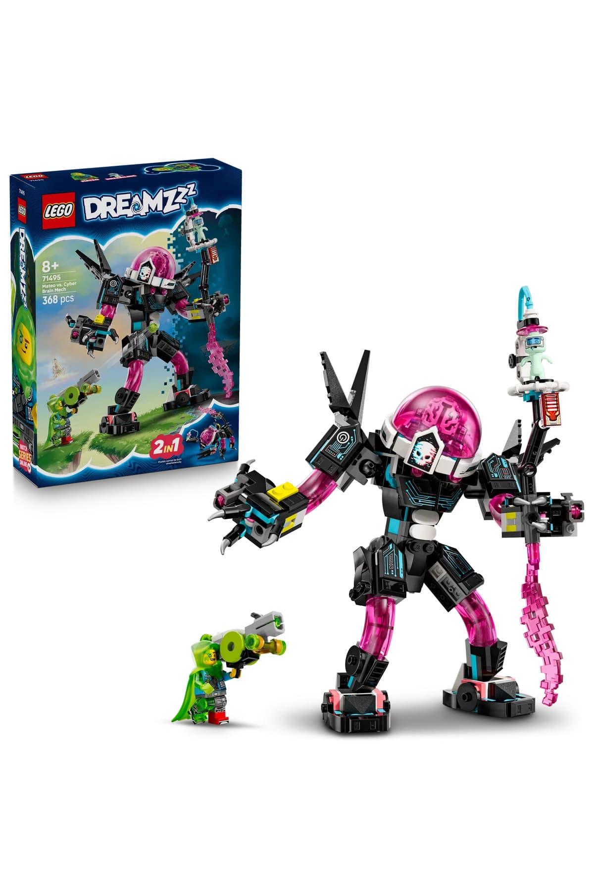 LEGO ® DREAMZzz™ Mateo, Siber Beyin Robotuna Karşı 71495 - 8+ Oyuncak Yapım Seti (368 Parça)