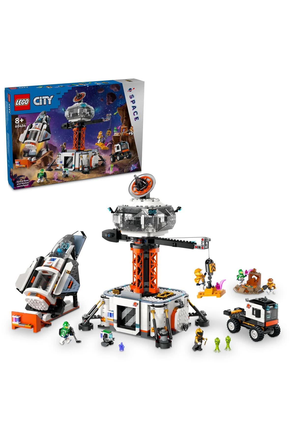 LEGO ® City Uzay Üssü ve Roket Fırlatma Rampası 60434 - 8+ Çocuklar için Oyuncak Yapım Seti (1422P)