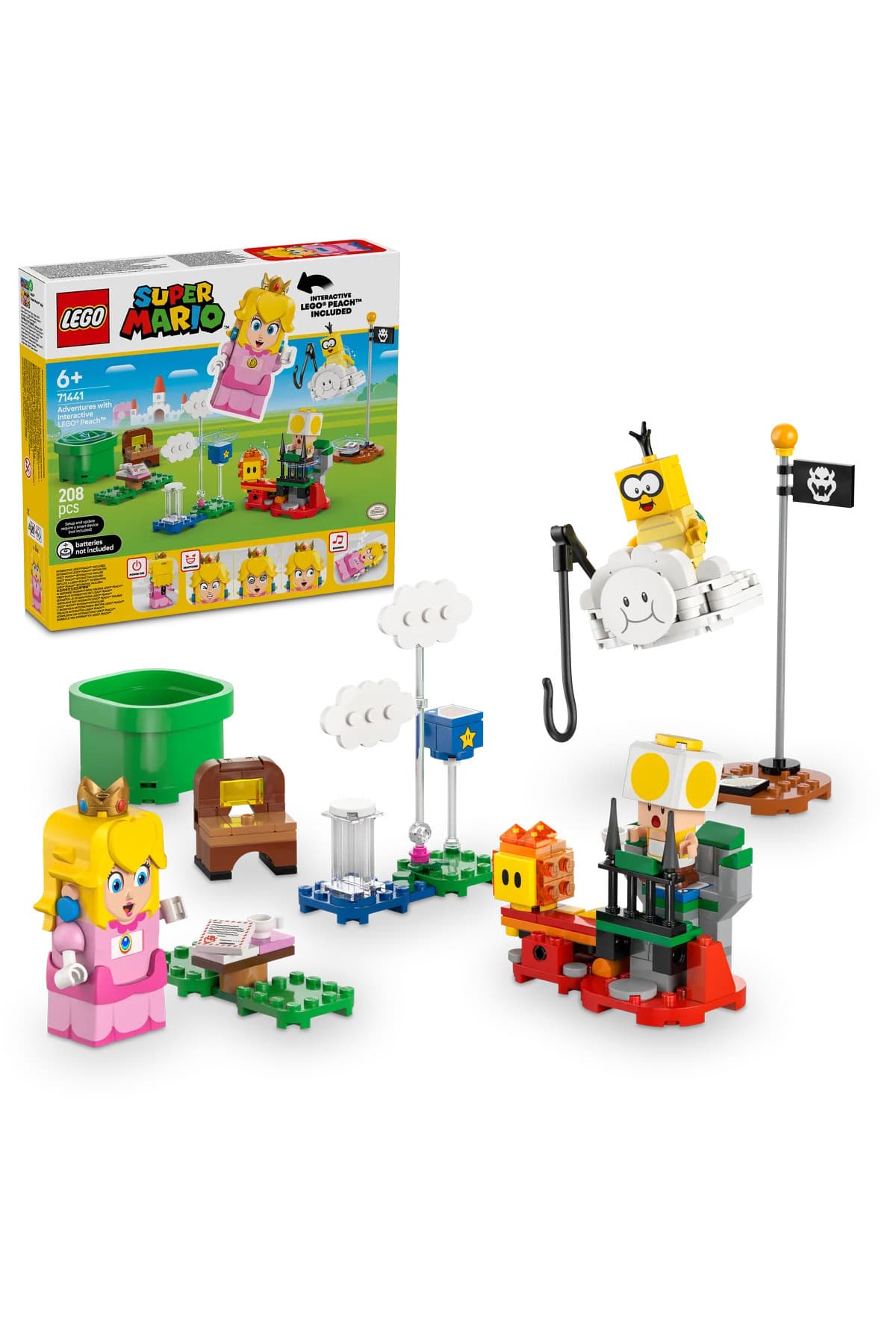 LEGO ® Super Mario™ İnteraktif LEGO Peach ile Maceralar 71441 - 6+ Yaratıcı Oyuncak Yapım Seti (208P)