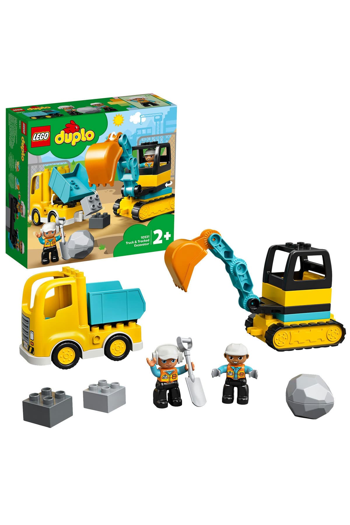LEGO ® DUPLO® İnşaat Kamyonu ve Paletli Kazıcı 10931 Yapım Oyuncağı (20 Parça)
