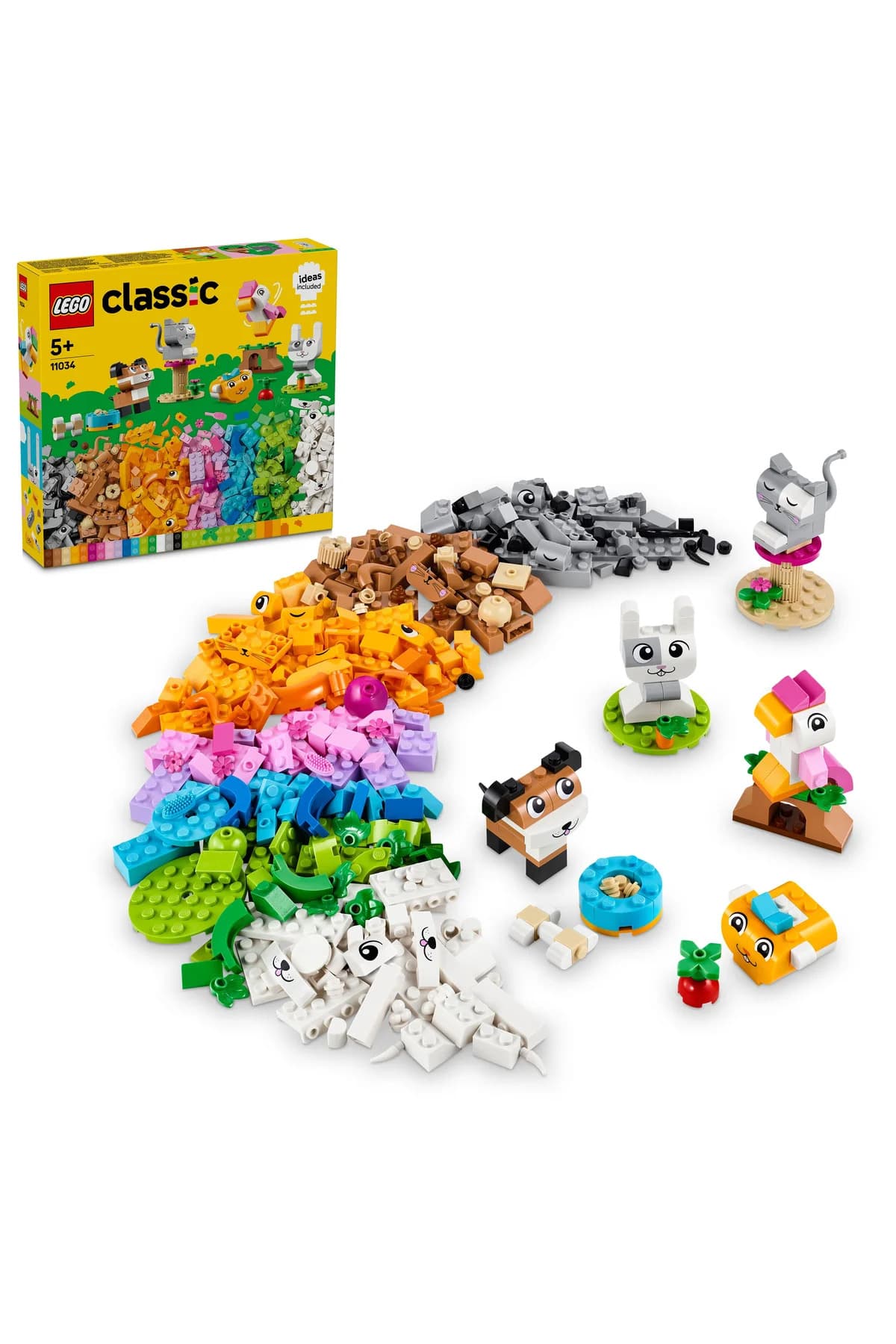 LEGO ® Classic Yaratıcı Evcil Hayvanlar 11034 – 5+ için Yaratıcı Oyuncak Yapım Seti (450P)