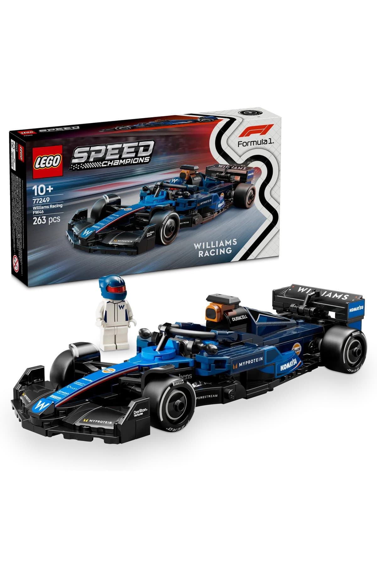 LEGO ® Speed Champions Williams Racing FW46 F1® Yarış Arabası 77249 - 10+ Oyuncak Yapım Seti (263 P)