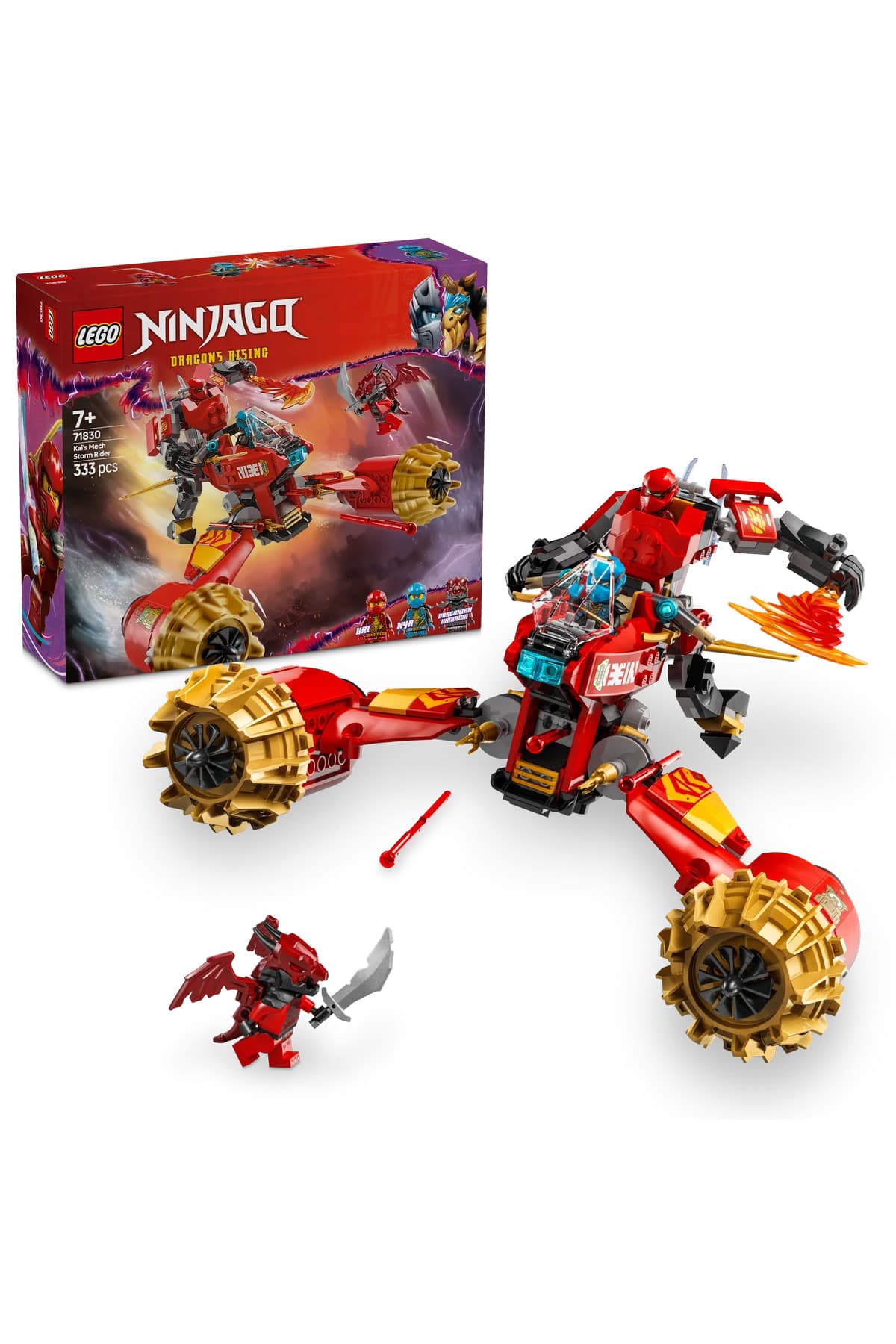 LEGO ® NINJAGO® Kai'nin Robot Fırtına Aracı 71830 - 7+ Oyuncak Yapım Seti (333 Parça)