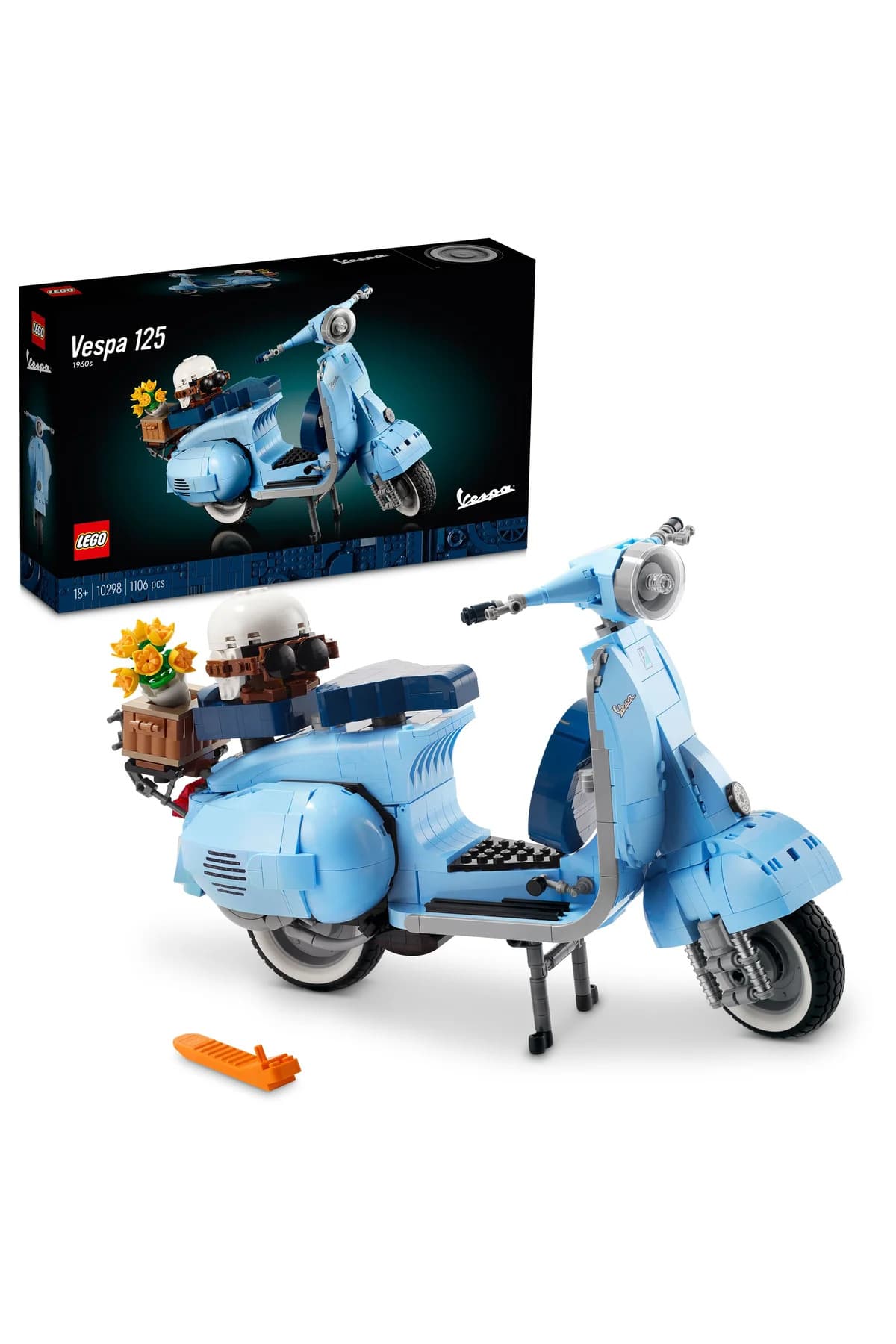LEGO ® Icons Vespa 125 10298 - Yetişkinler için Sergilenebilir Model Yapım Seti (1106P)