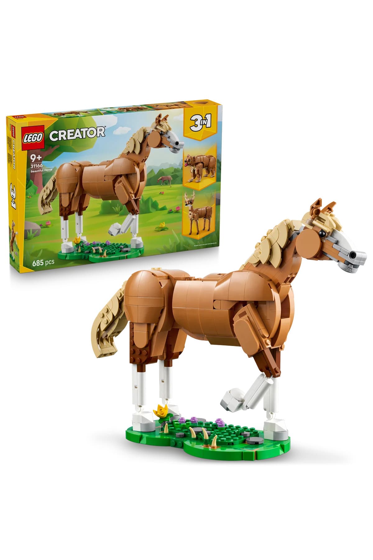 LEGO ® Creator 3'ü 1 Arada Güzel At 31166 - 9+ Çocuklar için Oyuncak Yapım Seti (685 Parça)