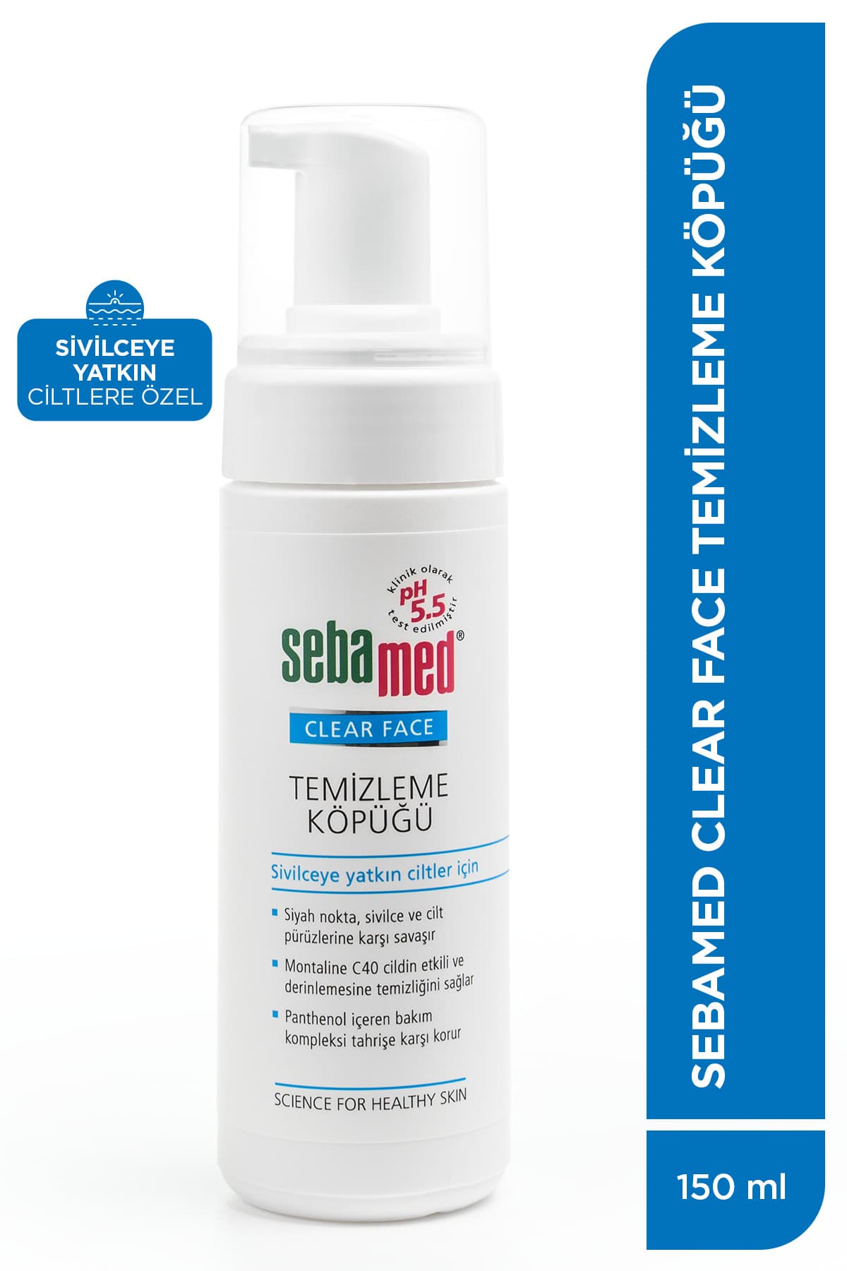 Sebamed Clear Face Temizleme Köpüğü 150 ml Akne Eğilimli Ciltler İçin Siyah Nokta Karşıtı