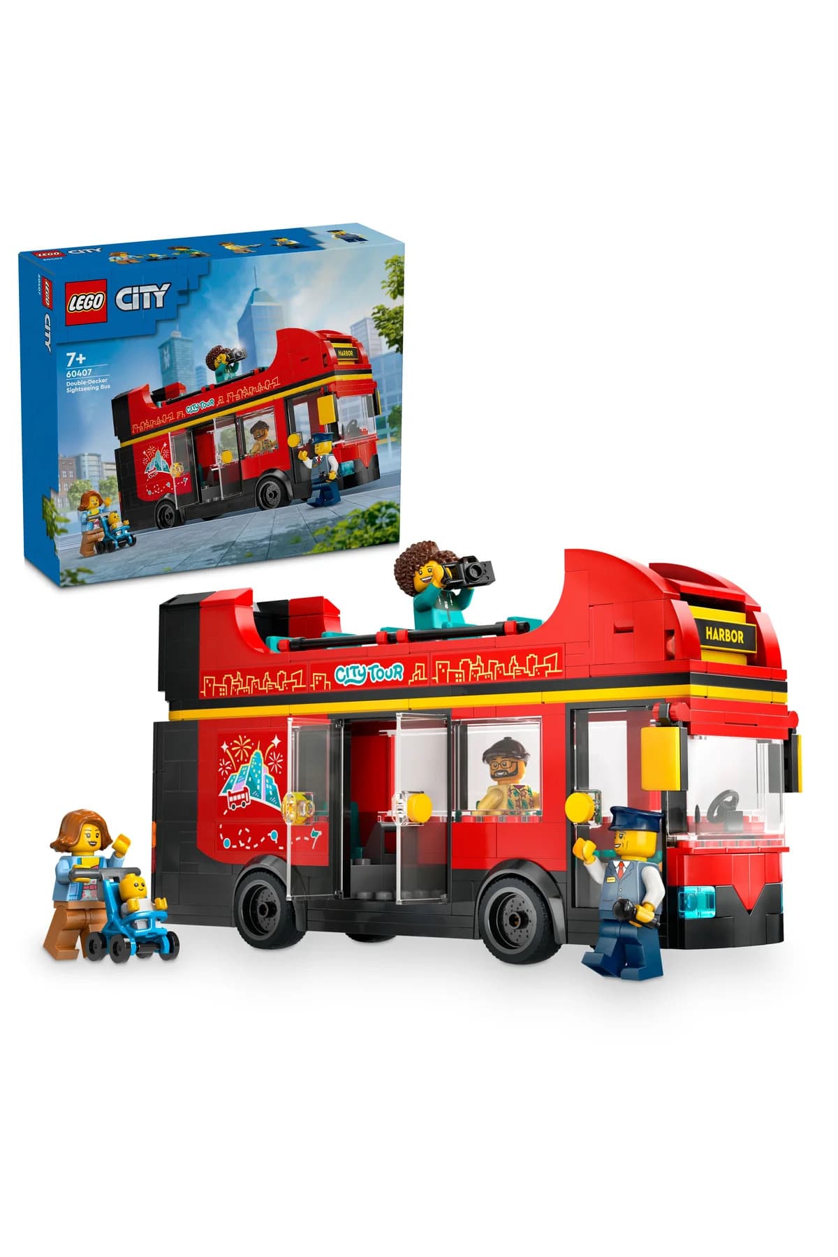 LEGO ® City Kırmızı İki Katlı Gezi Otobüsü 60407 - 7+ Oyuncak Yapım Seti (384 Parça)