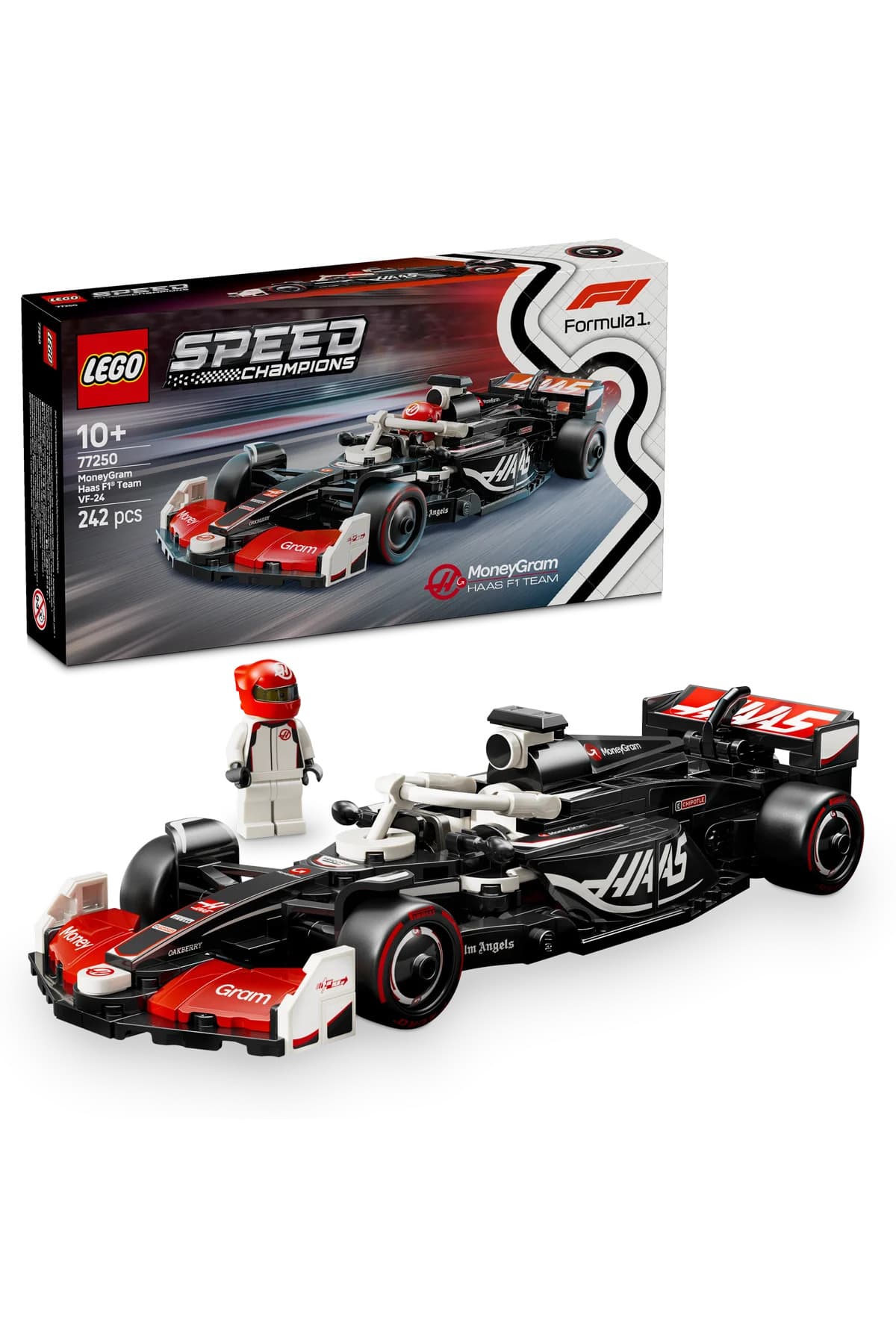 LEGO ® Speed Champions MoneyGram Haas F1® Team VF-24 Yarış Arabası 77250 - 10+ Yapım Seti (242 Parça)