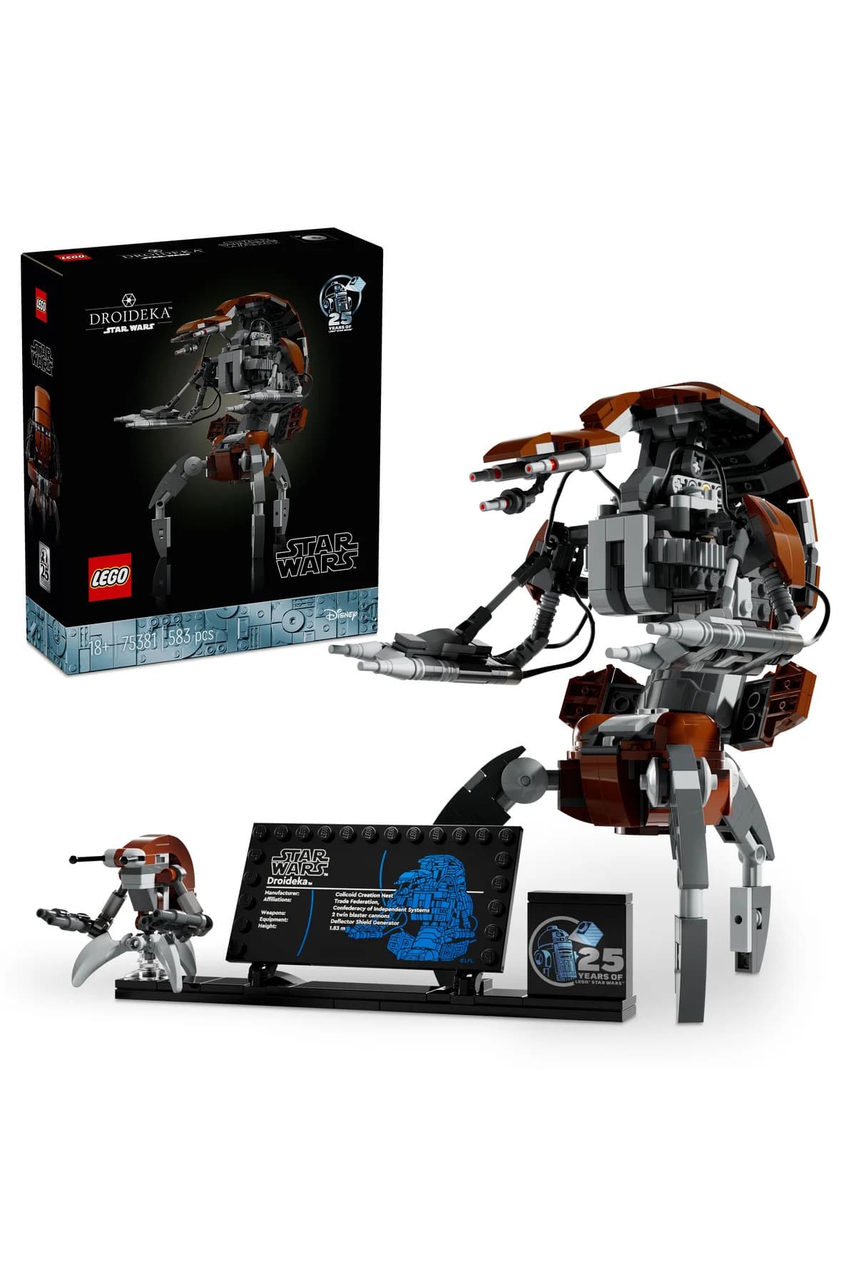 LEGO ® Star Wars™ Droideka™ 75381 - Yetişkinler için Koleksiyonluk Yaratıcı Model Yapım Seti (583P)