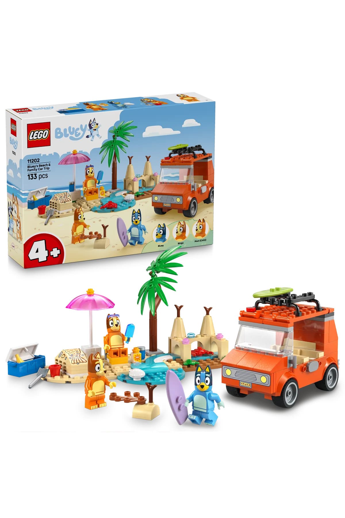 LEGO ® Bluey: Bluey’nin AilecePlaj Gezisi 11202 - 4+ Çocuklar için Yaratıcı Oyuncak Yapım Seti (133P)