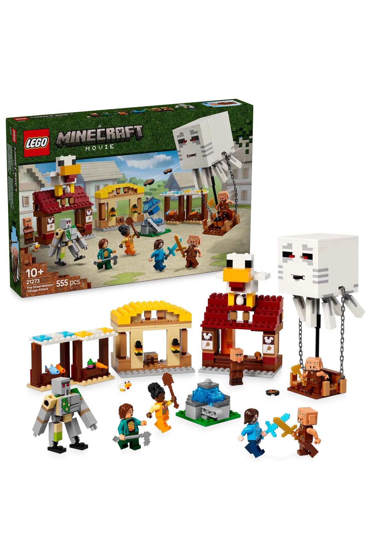 LEGO ® Minecraft® Hortlak Balon Köy Saldırısı 21273 - 10+ Yaratıcı Oyuncak Yapım Seti (555Parça)