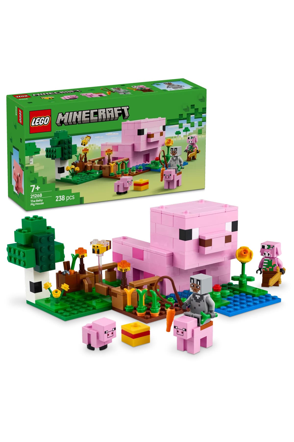 LEGO ® Minecraft® Yavru Domuz Evi 21268 - 7+ Oyuncak Yapım Seti (238 Parça)