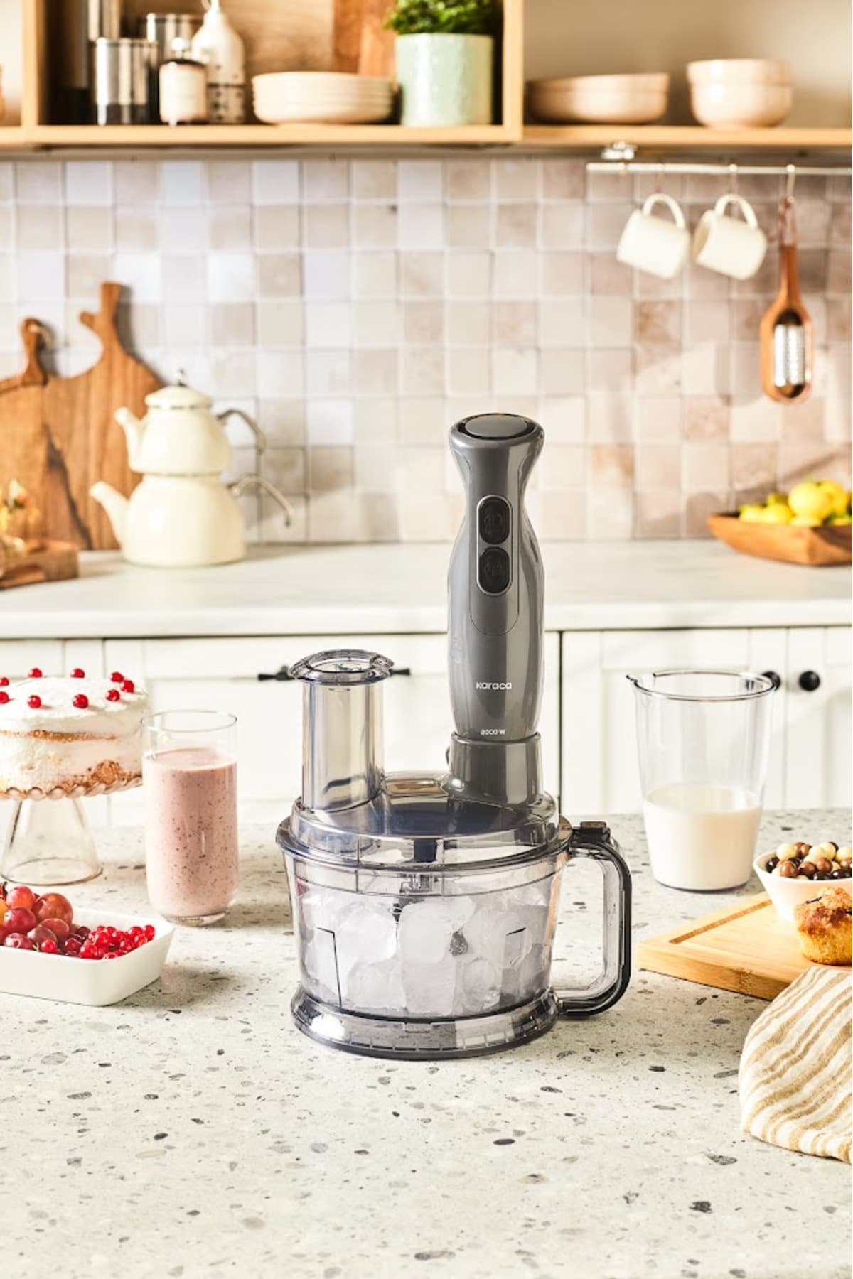 Karaca Pro Multimax 6 in 1 Çok Amaçlı Mutfak Robotu/Blender Seti Space Gray 2000 W