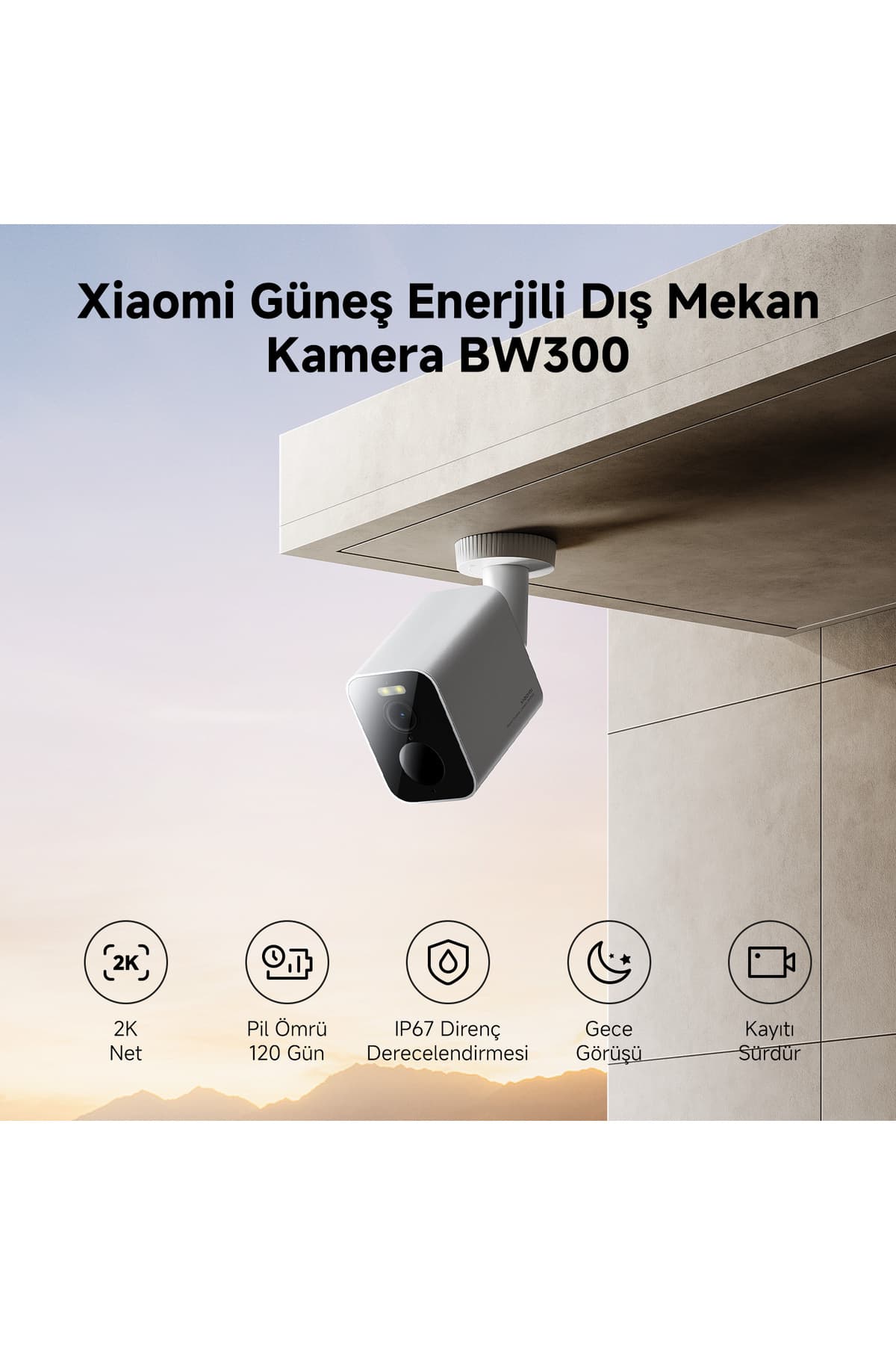 Xiaomi Outdoor Camera BW300 Bataryalı Kablosuz Akıllı Dış Mekan Kamerası 3MP IP67