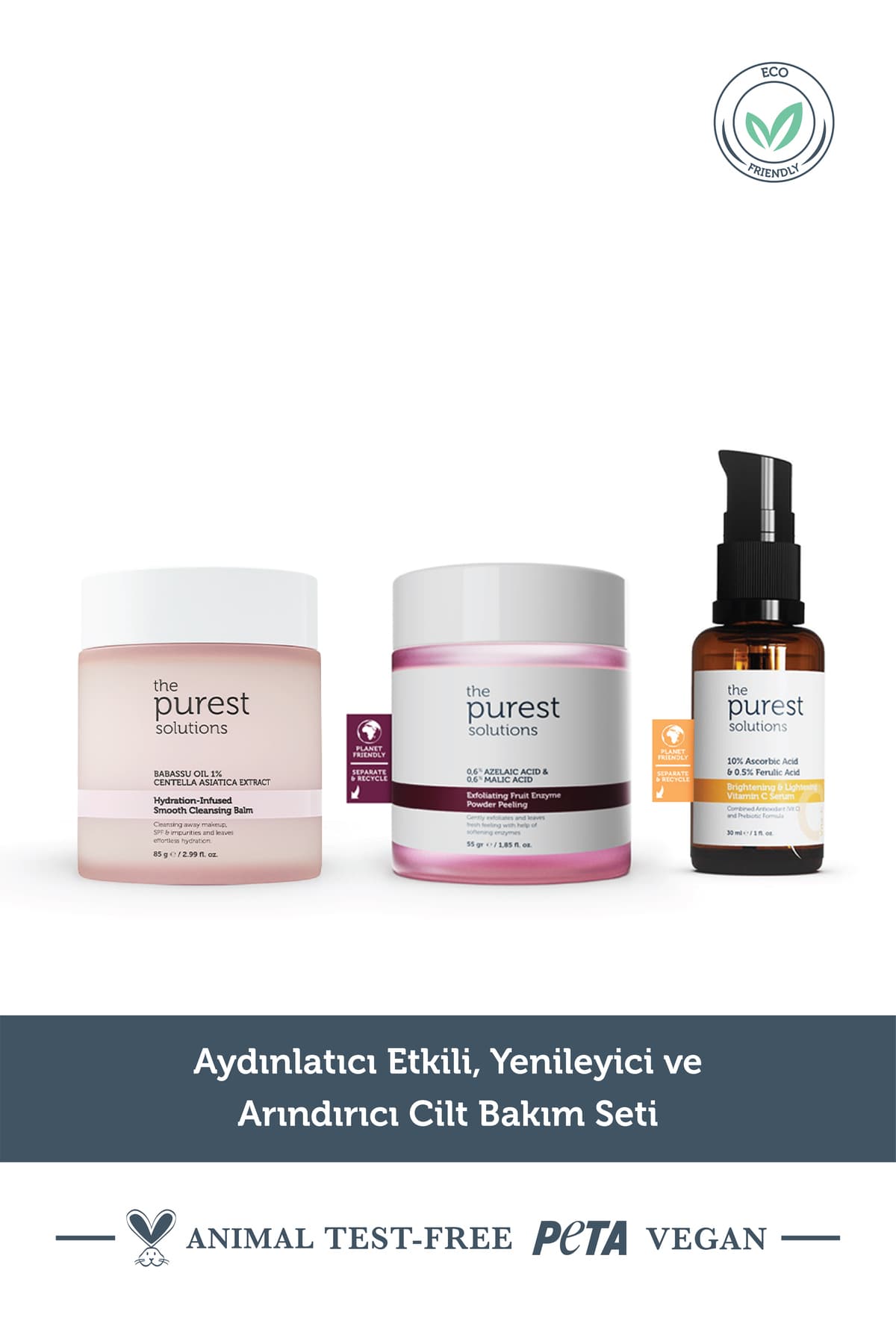 The Purest Solutions Aydınlatıcı Etkili, Yenileyici ve Arındırıcı Cilt Bakım Seti
