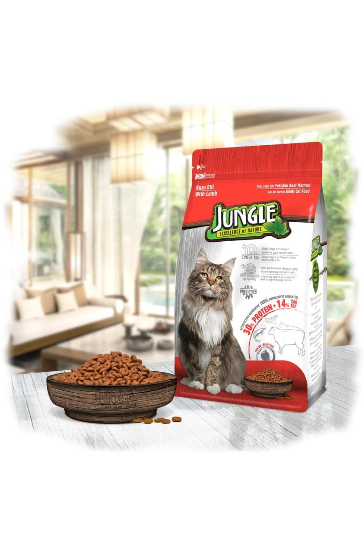 Jungle 500 Gr Yetişkin Kedi Maması Kuzulu