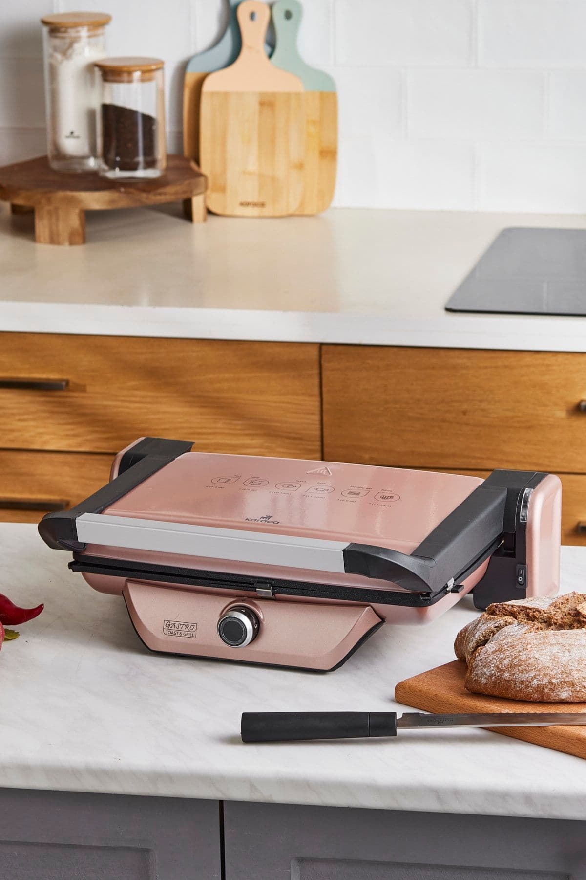 Karaca Rosegold Antibakteriyel Gastro Diamond Tost Makinesi