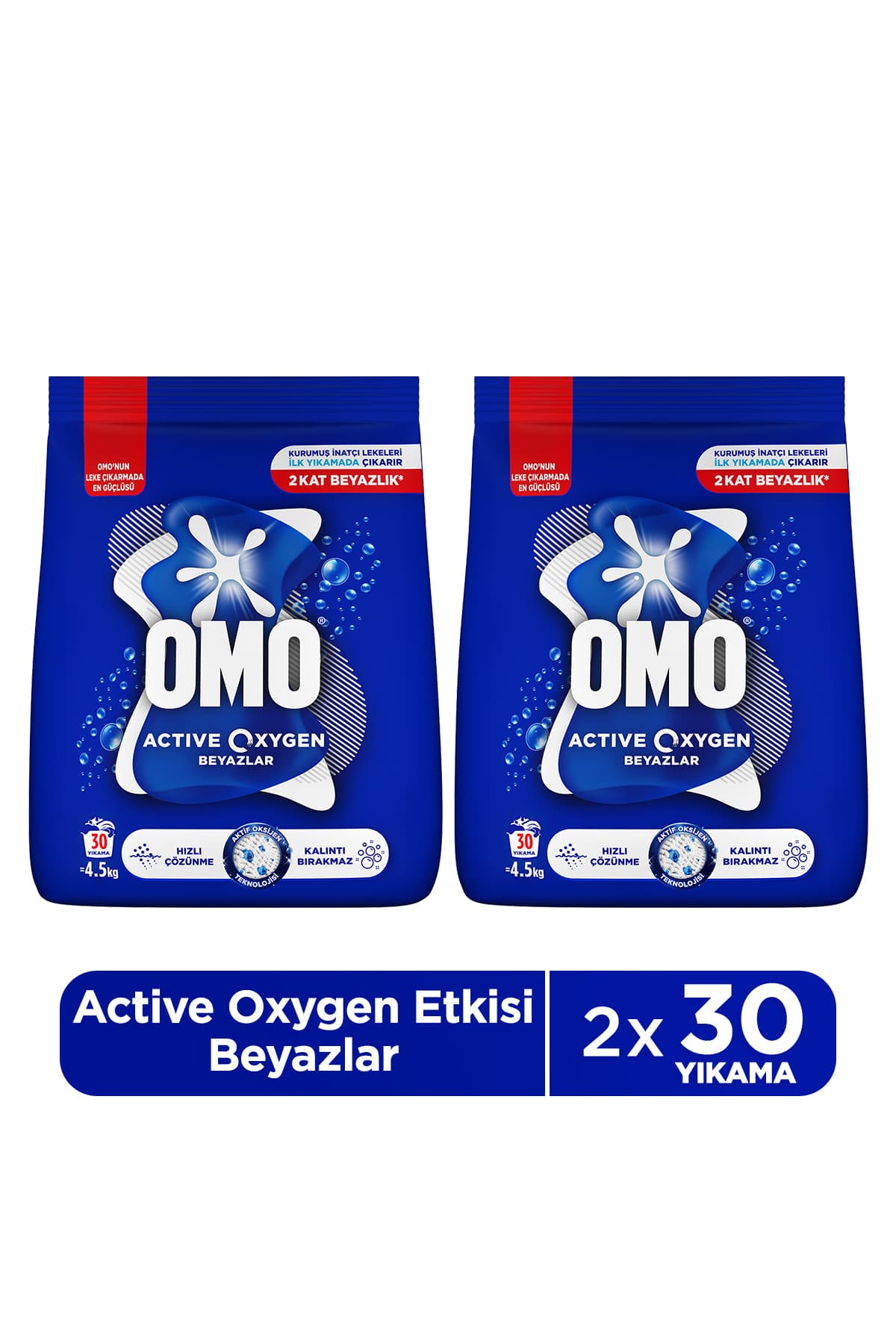 Omo Active Oxygen Etkisi Beyazlar Toz Deterjanı 4.5 KG x2
