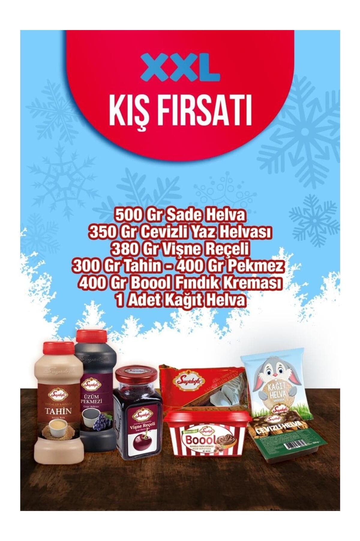 Seyidoğlu Xxl Kış Fırsatı Indirim Paketi Sade Helva+cevizli Yaz Helvası+vişne Reçeli+tahin+pekmez+fındık Krema