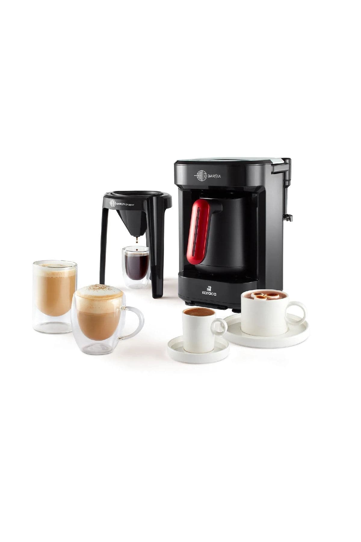 Karaca Hatır Barista Cappuccino ve Türk Kahve Makinesi İmperial Red