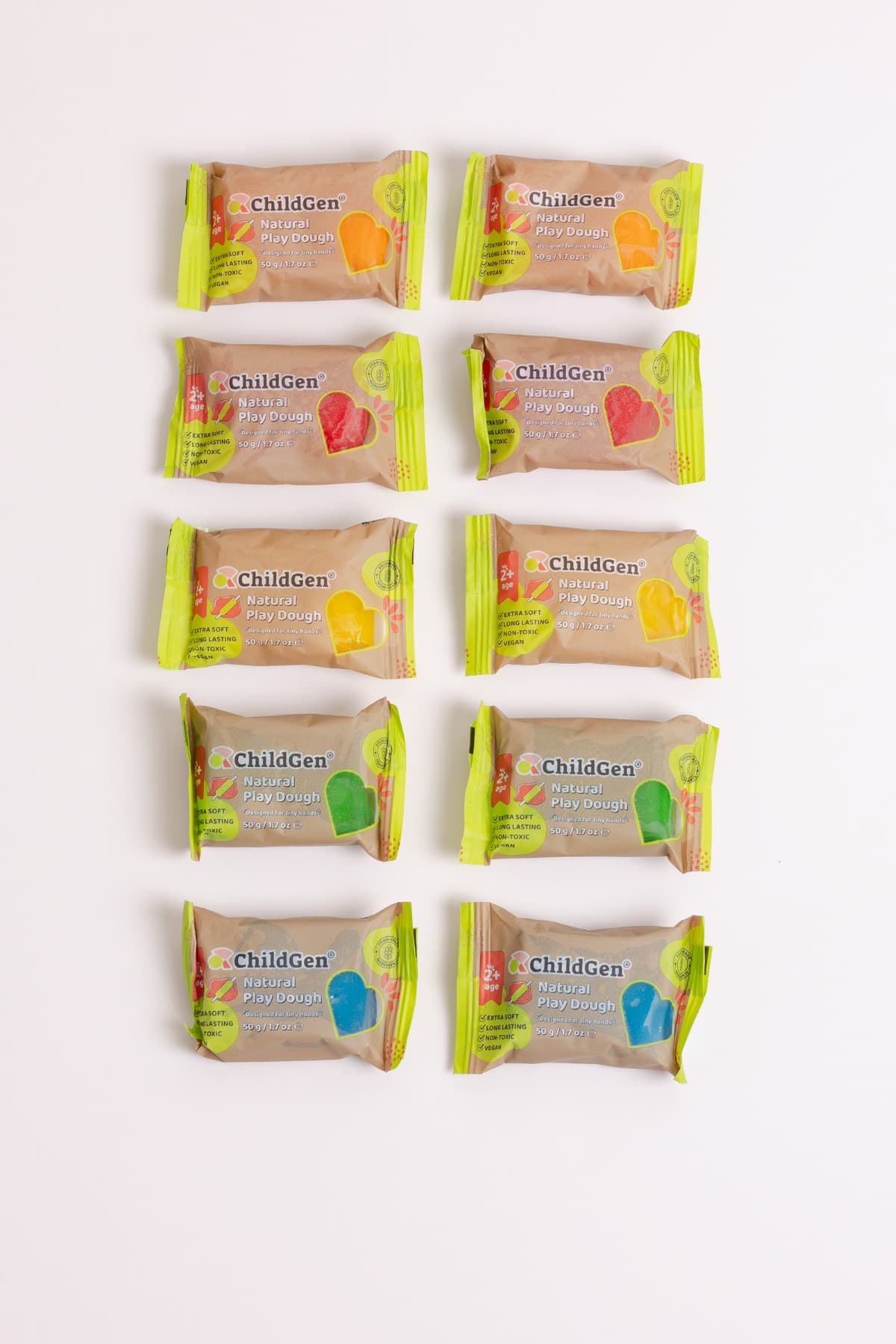 ChildGen Doğal Oyun Hamuru -10'lu Minipack - (10x50gr)
