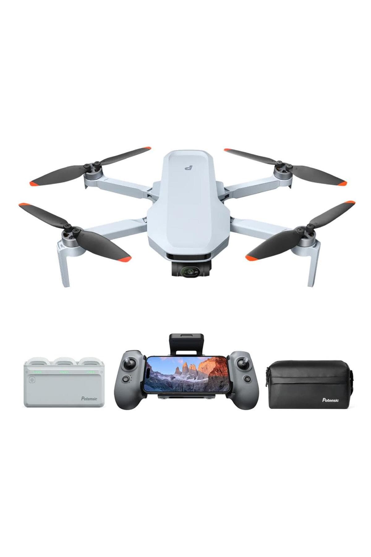 POTENSİC Atom 2 Fly More Combo 8K Kameralı AI Destekli Dikey Çekim Drone